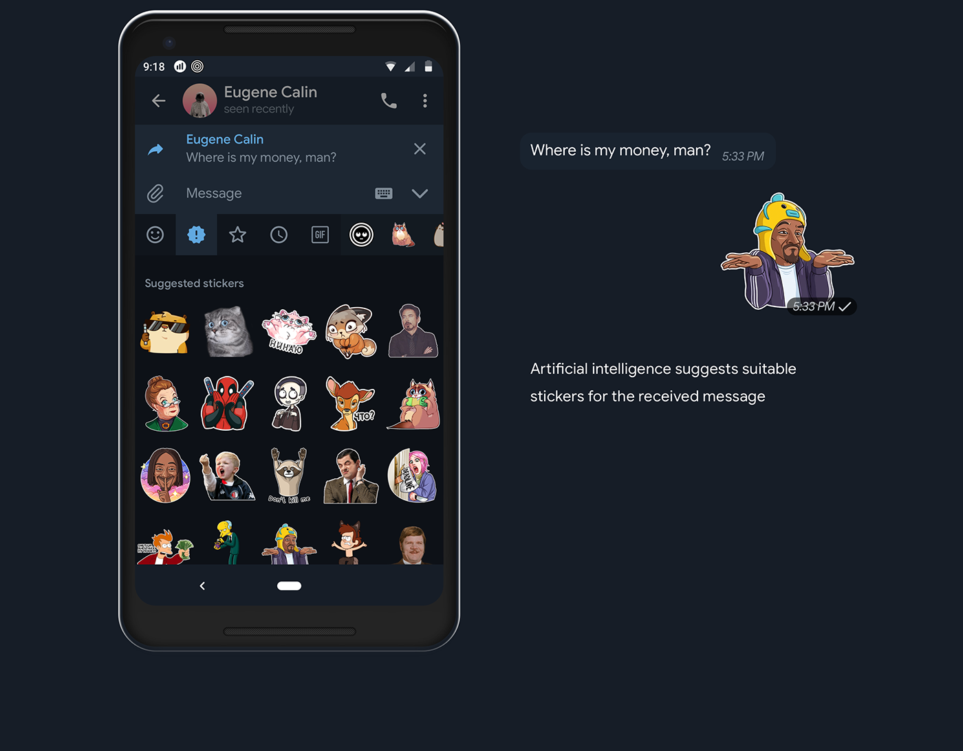 Telegram android attachment menu contest live message google sans