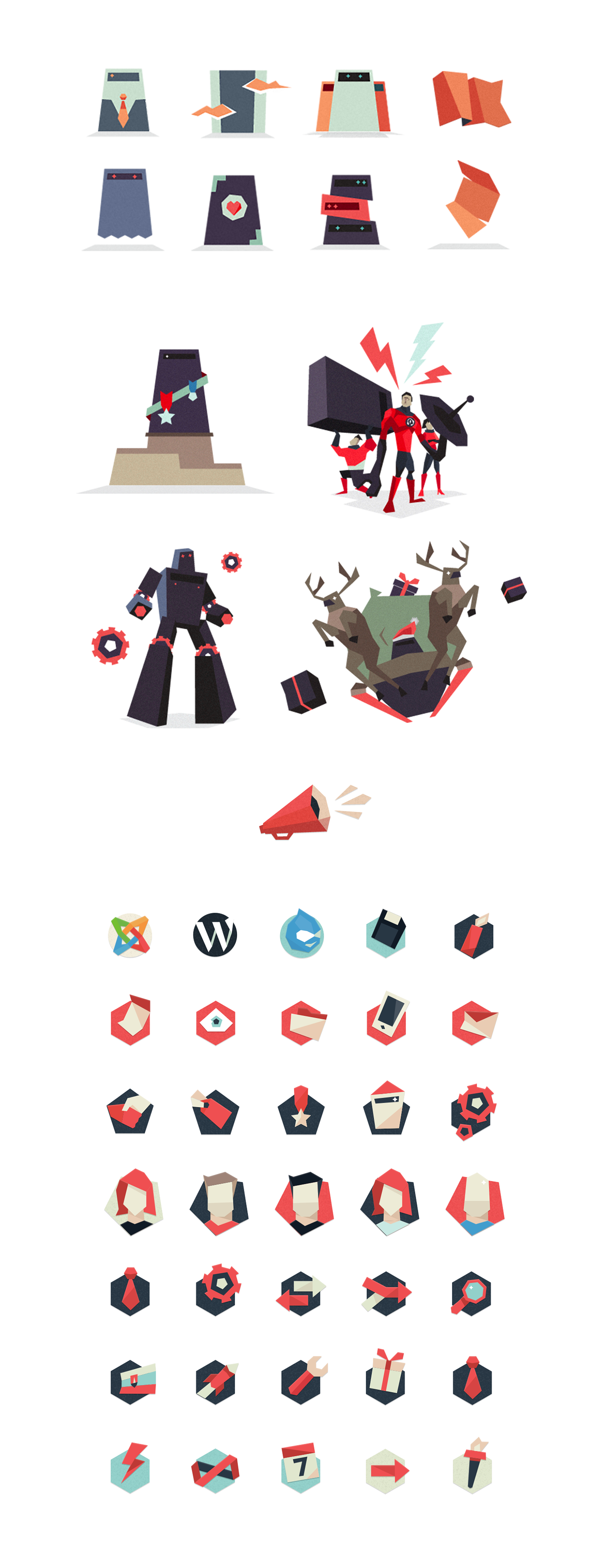 flat  illustrations  color Movies funny  darkfejzr madeo Webdesign icons