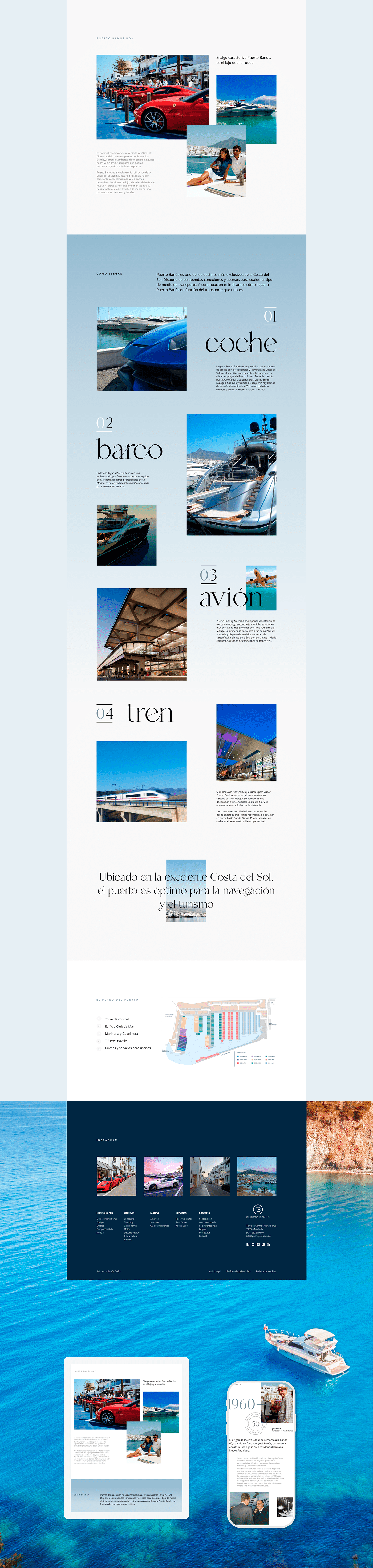 redesign Webdesign Yachts sea lifestyle puerto banus ui design ux/ui design Website concept