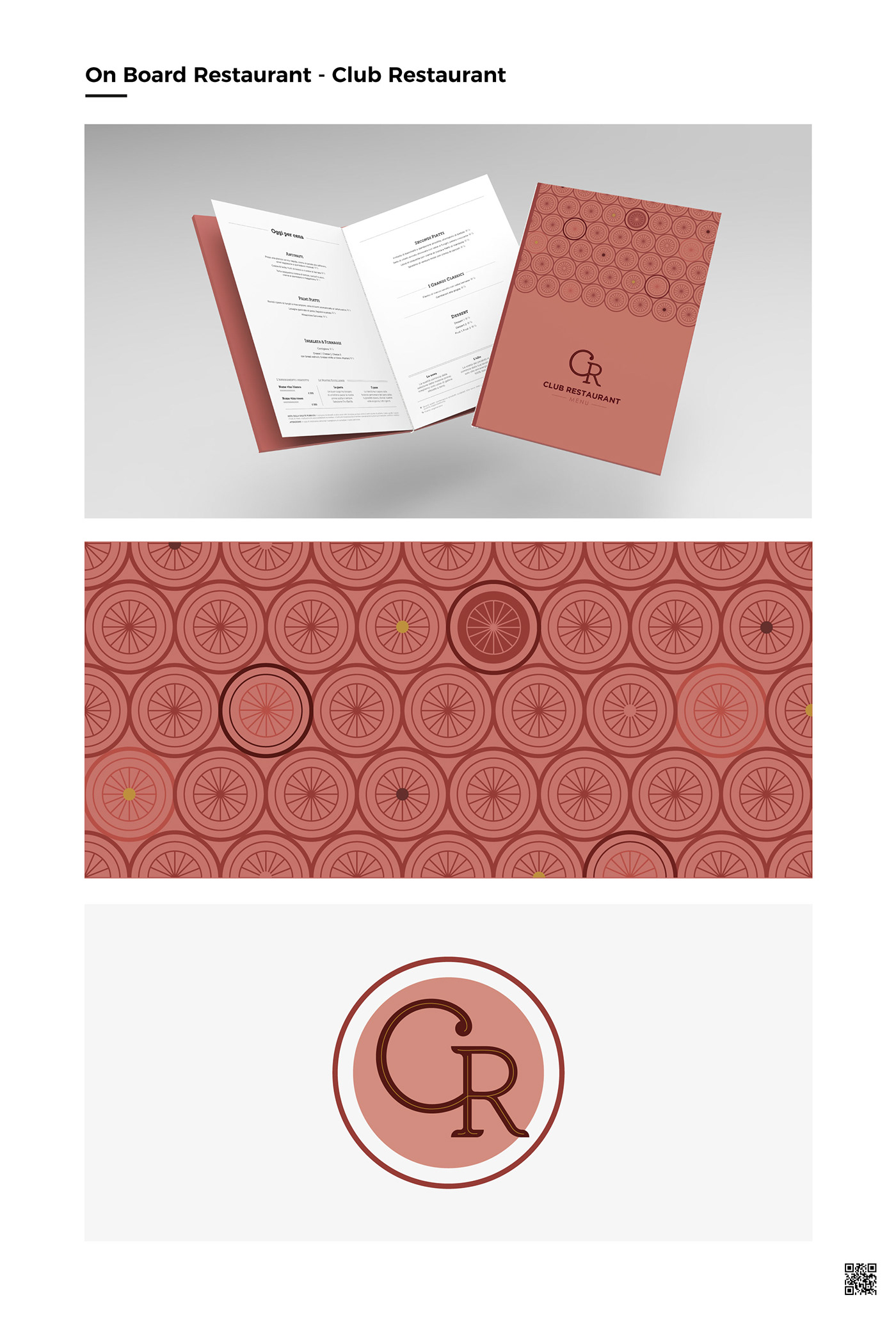 brand Corporate Identity Costa Crociere cruise graphic design  menu pattern restaurant restaurant menu ship