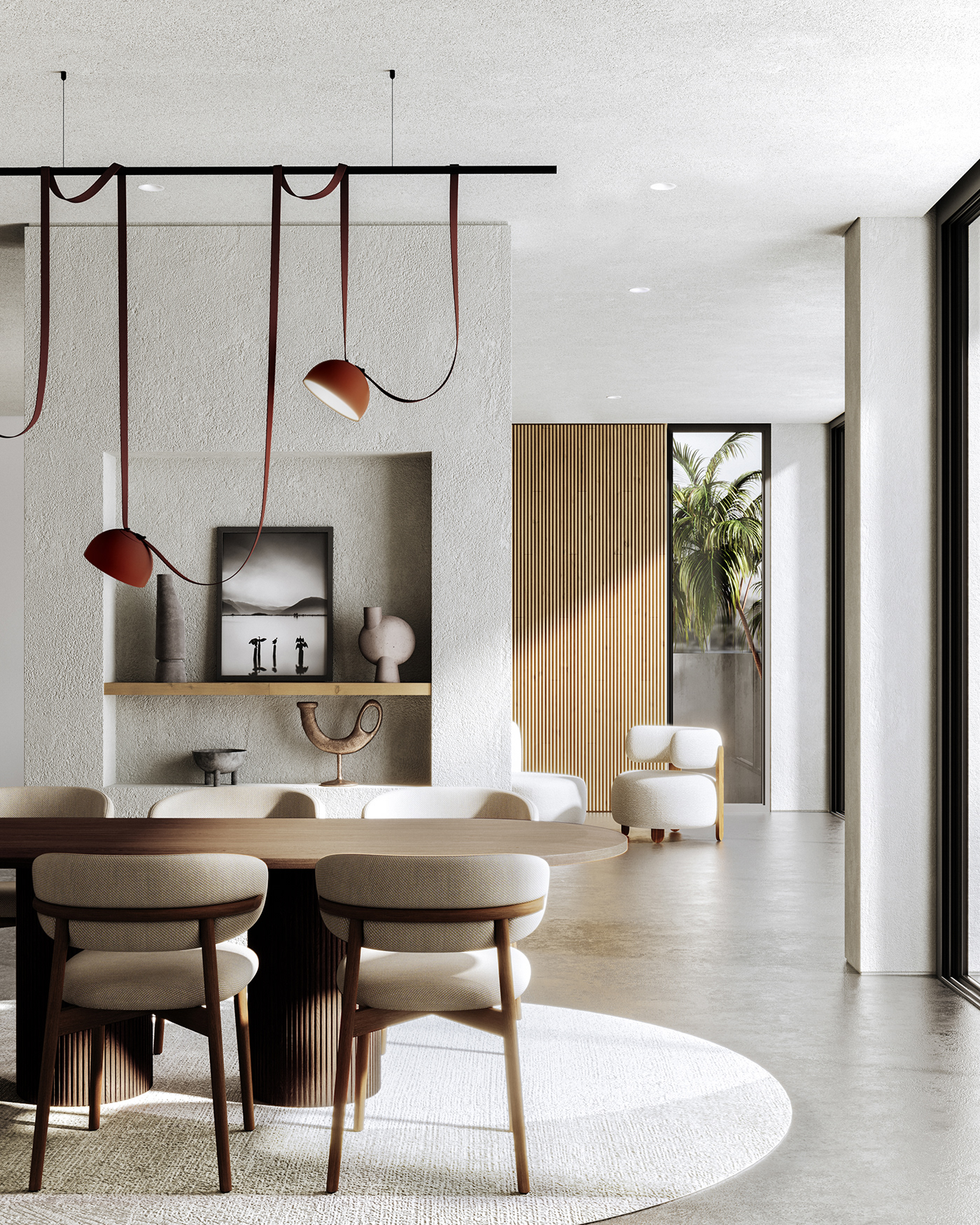 corona render  interior design  Japandi japanese style minimalistic natural rustic Scandinavian style visualization warm