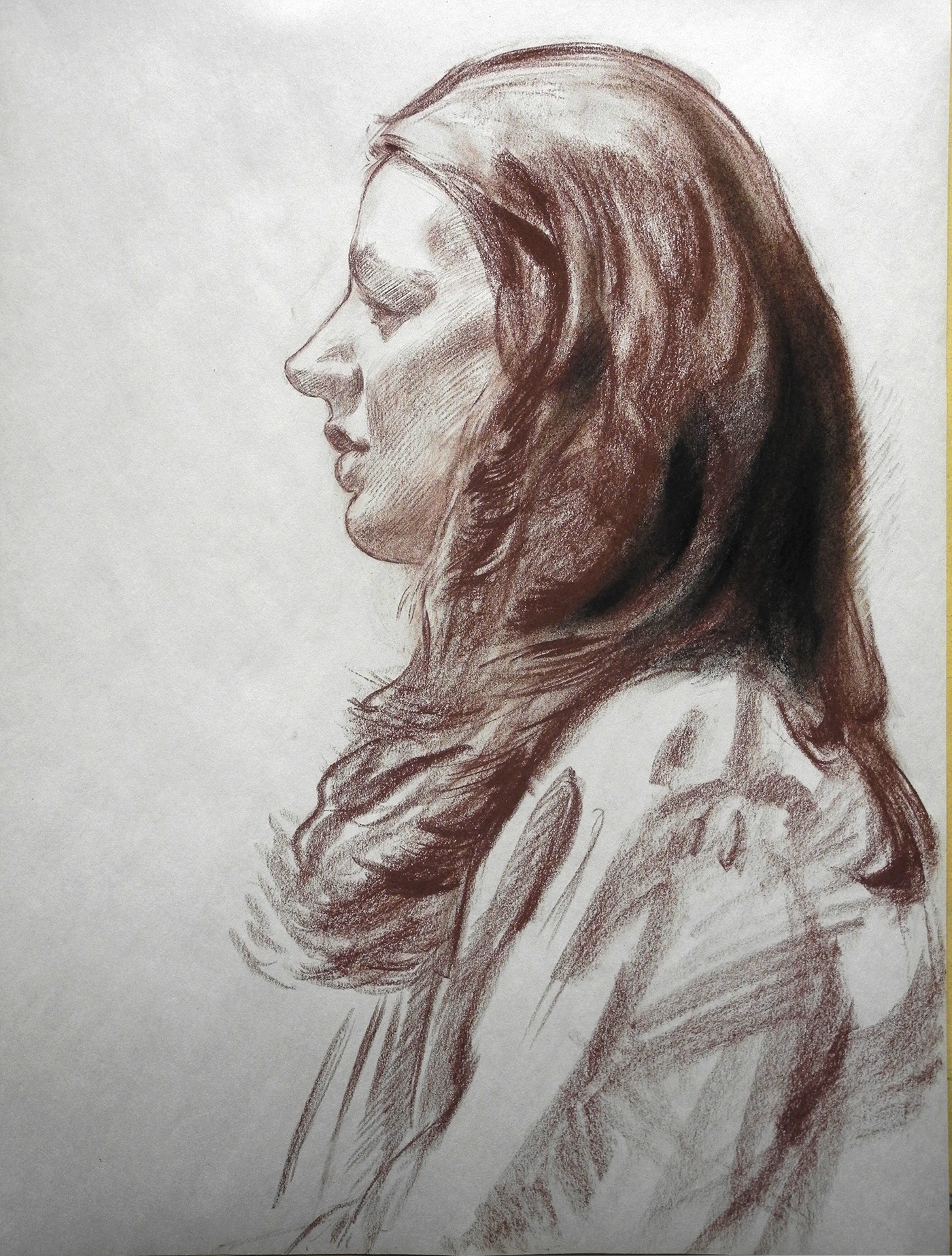 pastel portrait sketch Drawing 