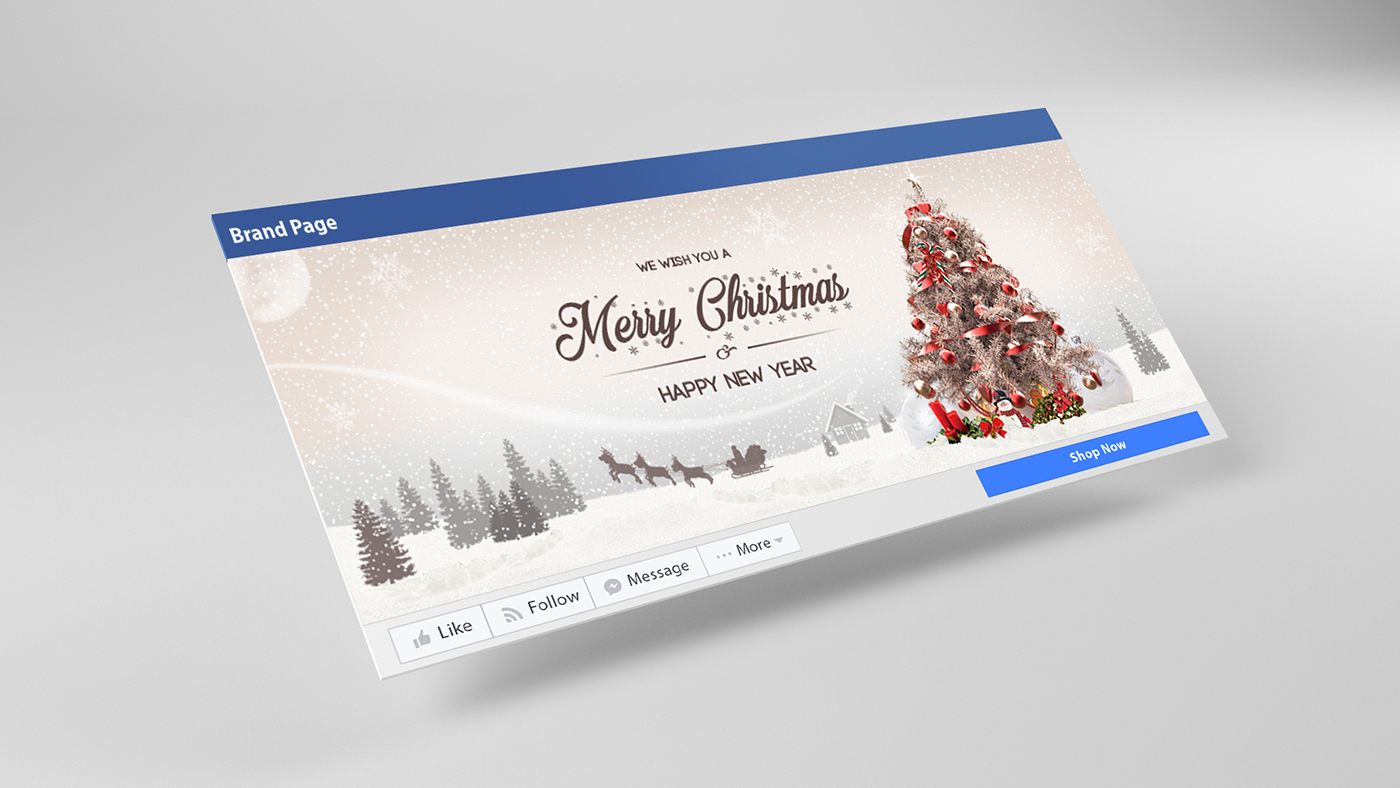 fb greeting happy Holiday Magic   merry new year profile cover facebook Christmas