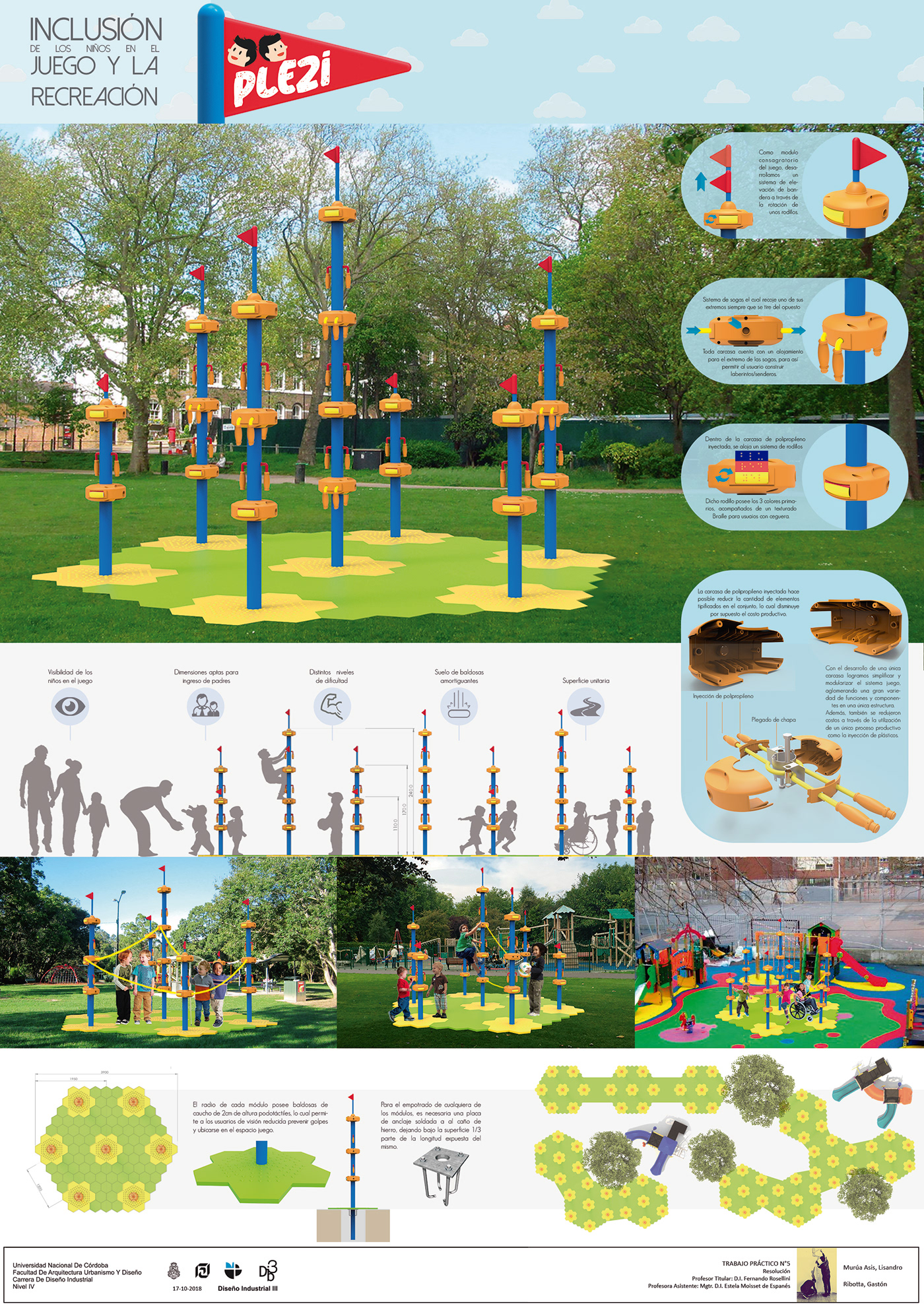 Inclusive children game Playground play modular interaction kids
