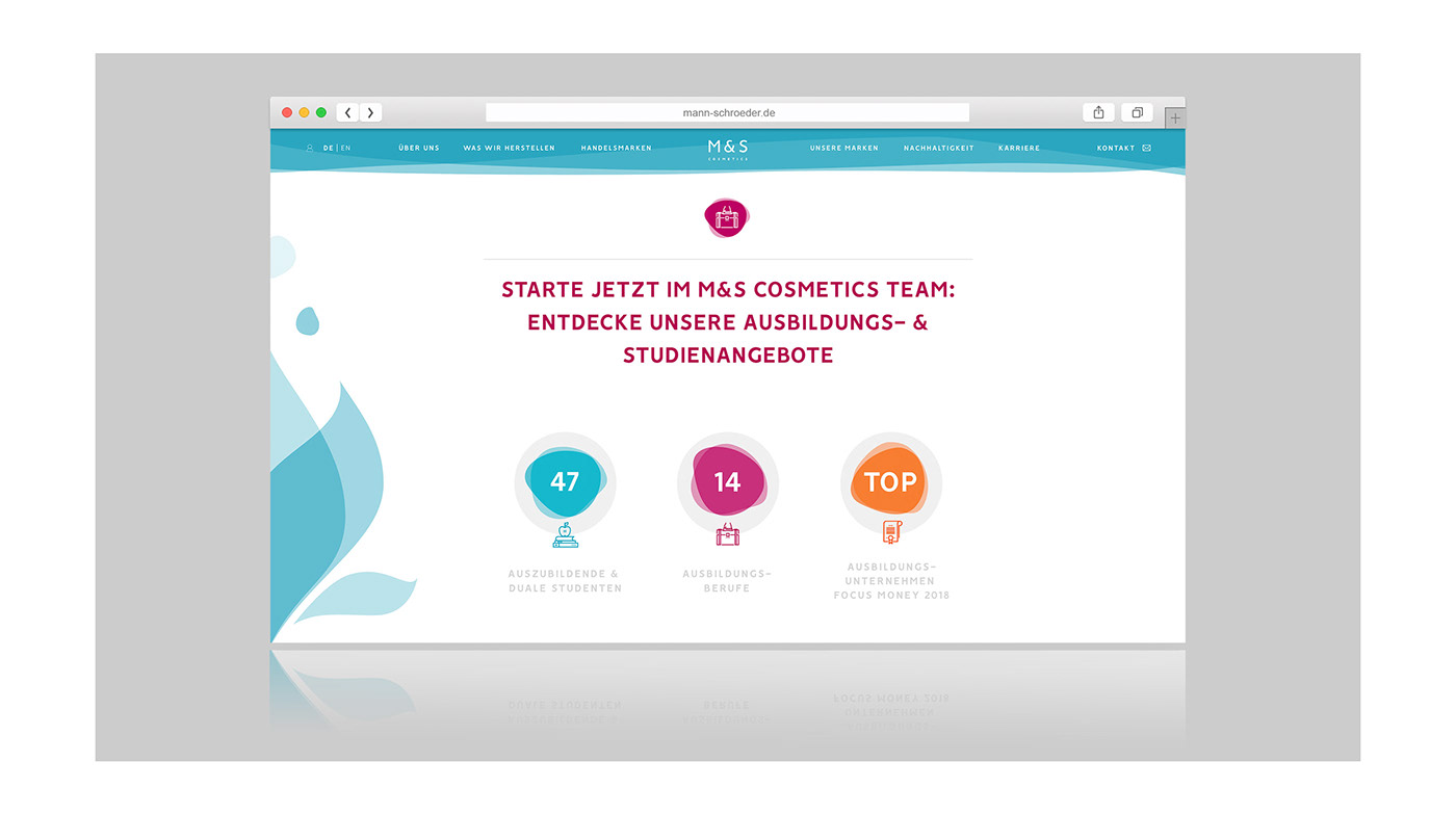 Corporate Design Webdesign relaunch cosmetics ux-design Website corporate communications