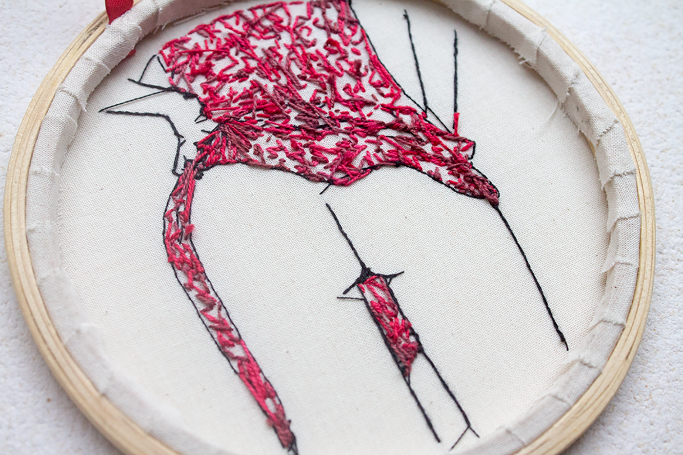 Embroidery handmade ILLUSTRATION  thread