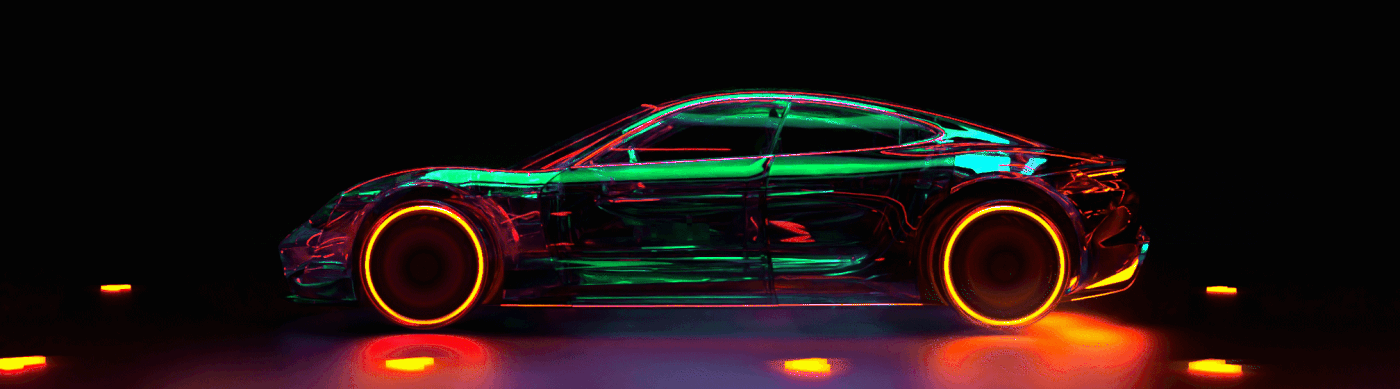3D art c4d car city direction futuristic motion octane speed
