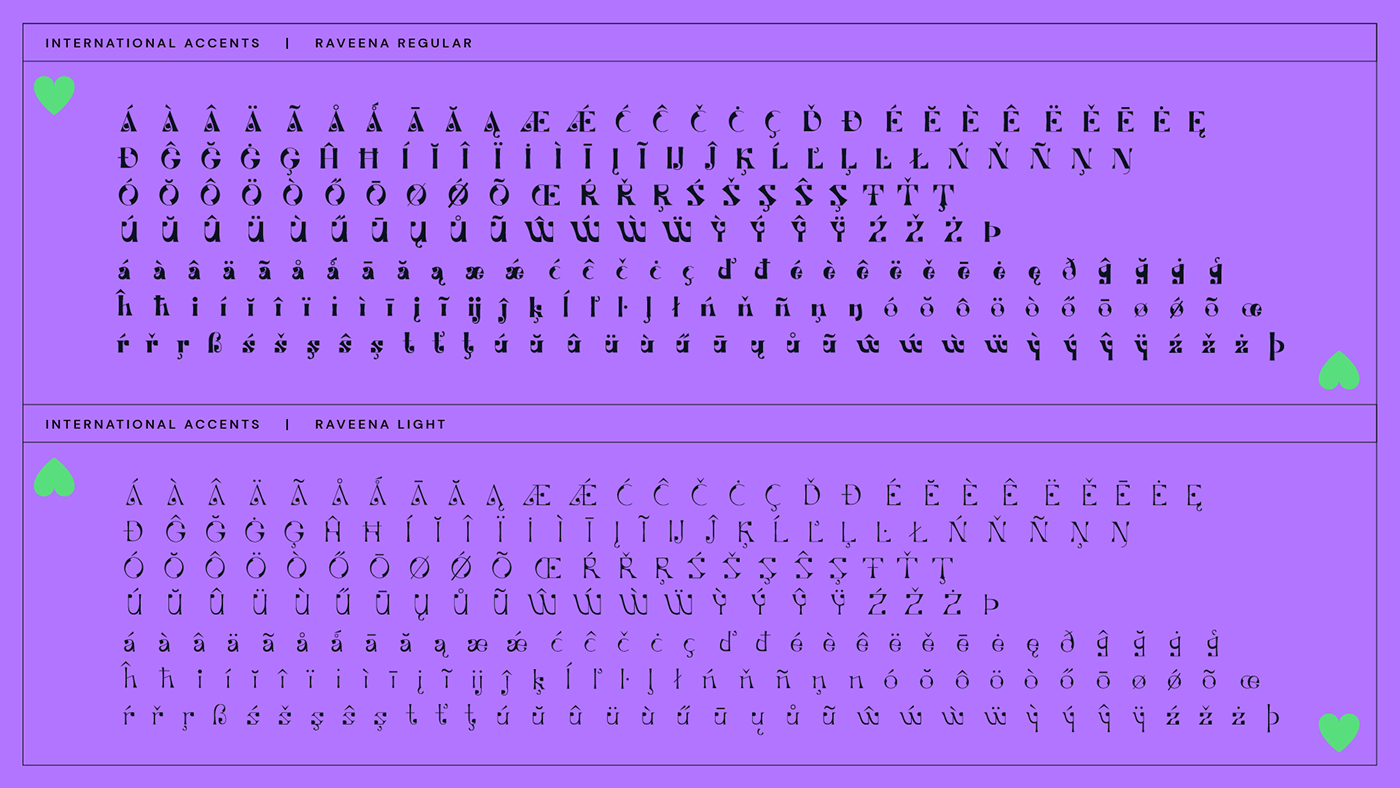 display font font light raveena font regular Typeface typography  