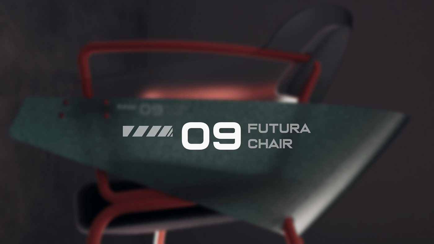 3D chair chair design design furniture design  FUTURISM industrial design  keyshot product Render