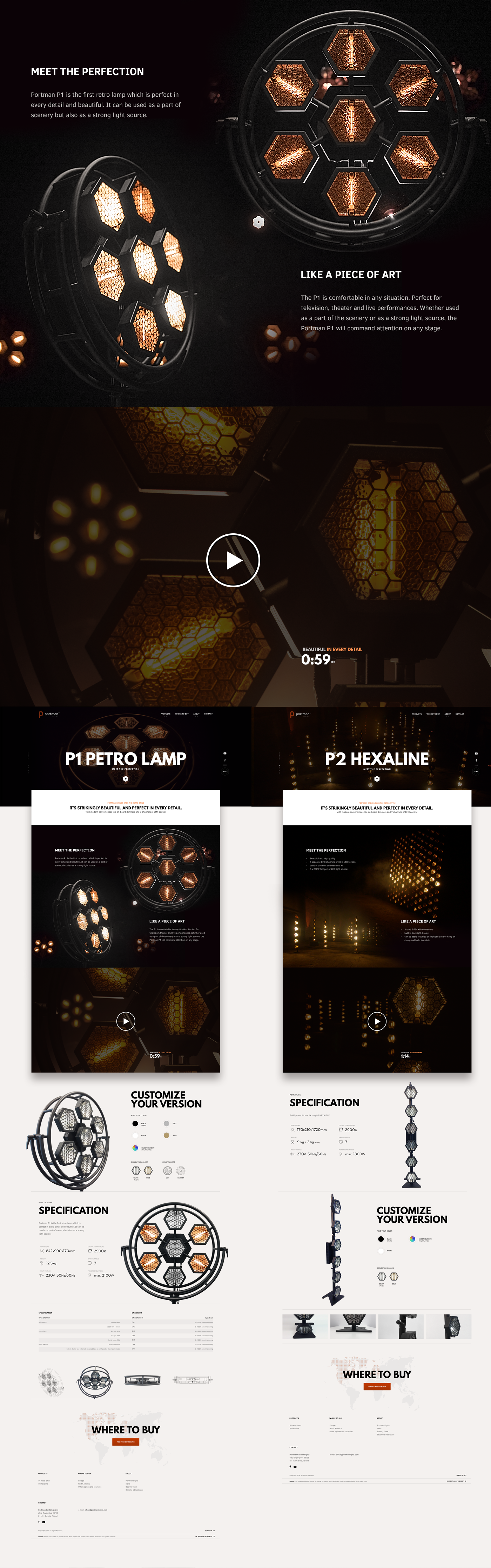 portman lights design voila bcwikalowski hexaline p1 petro lamp