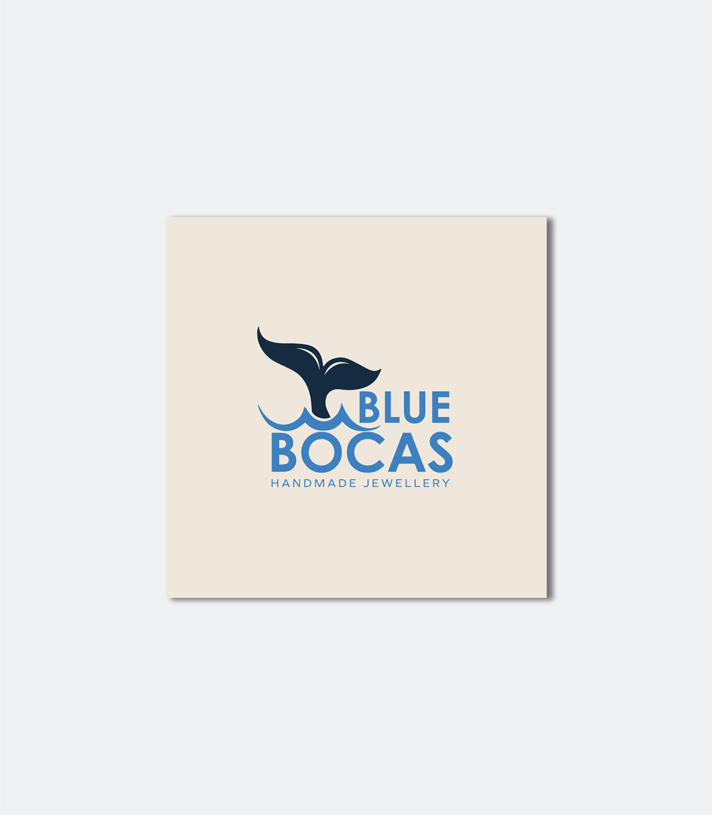 A whale Tail An ocean wave Logo Design Designer FK Blue Bocas brand logo branding 