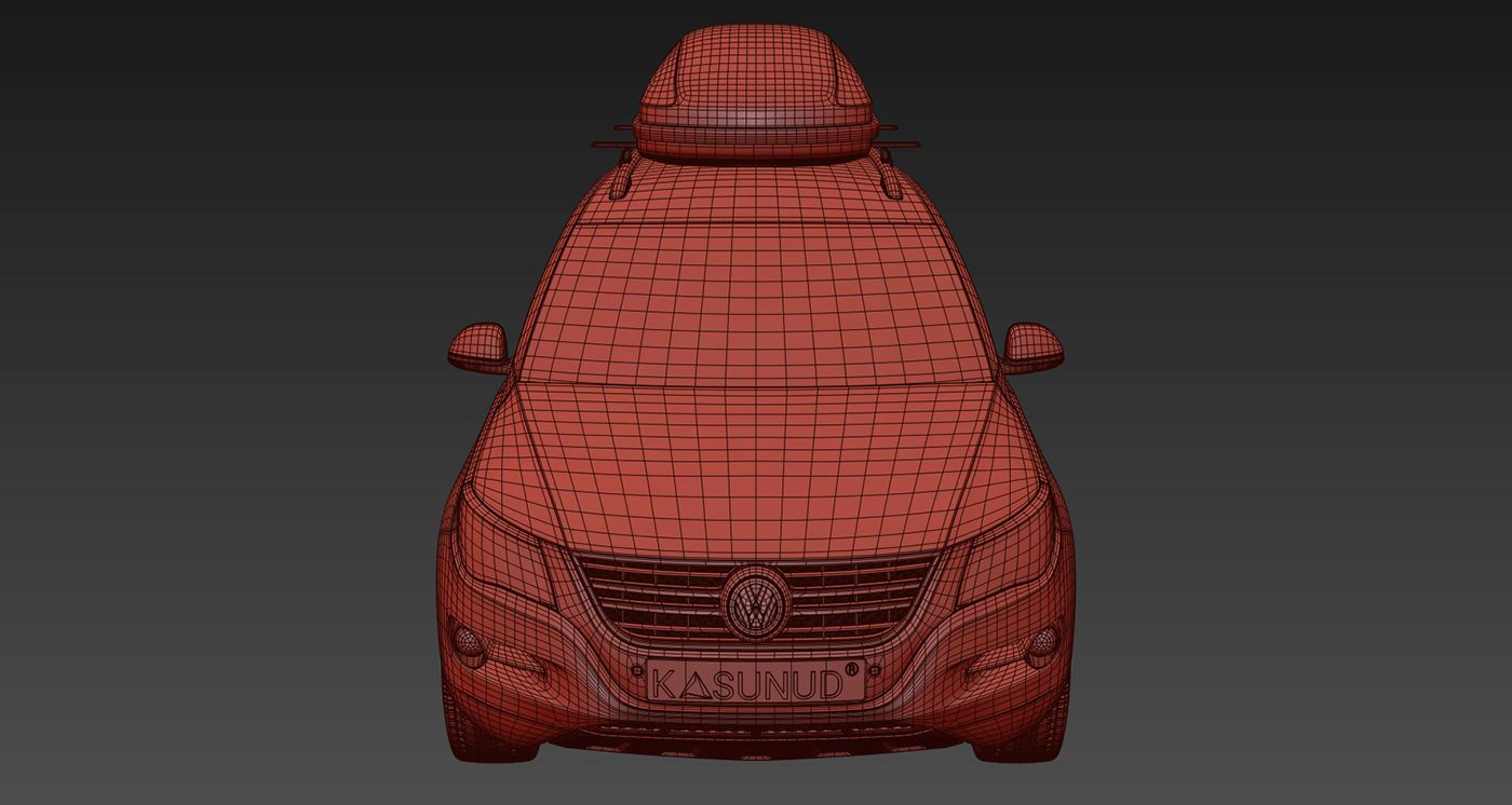 volkswagen Tiguan 3ds max keyshot 3d modeling automotive   automotive rendering car rendering