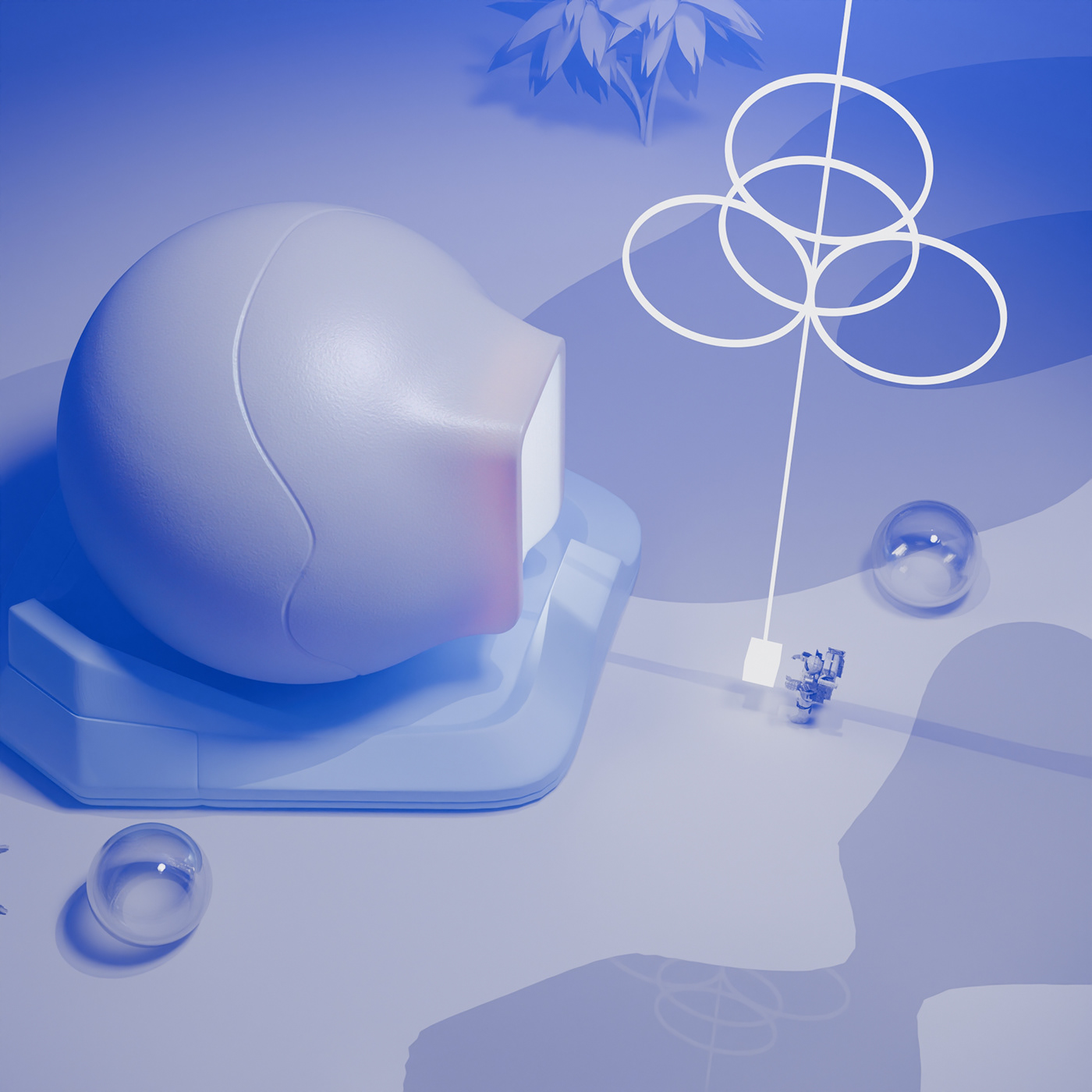White blue scyfy fantasy Digital Art  3D visualization exterior 3ds max Render