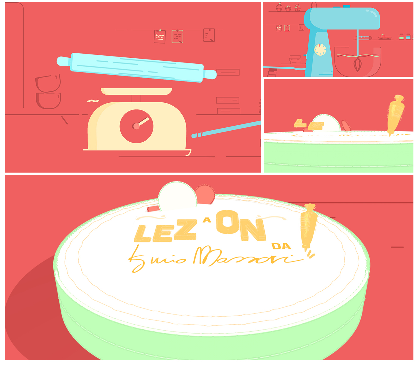 pastry motion animation  Food  tv opener bumper inspiration after effects Illustrator
