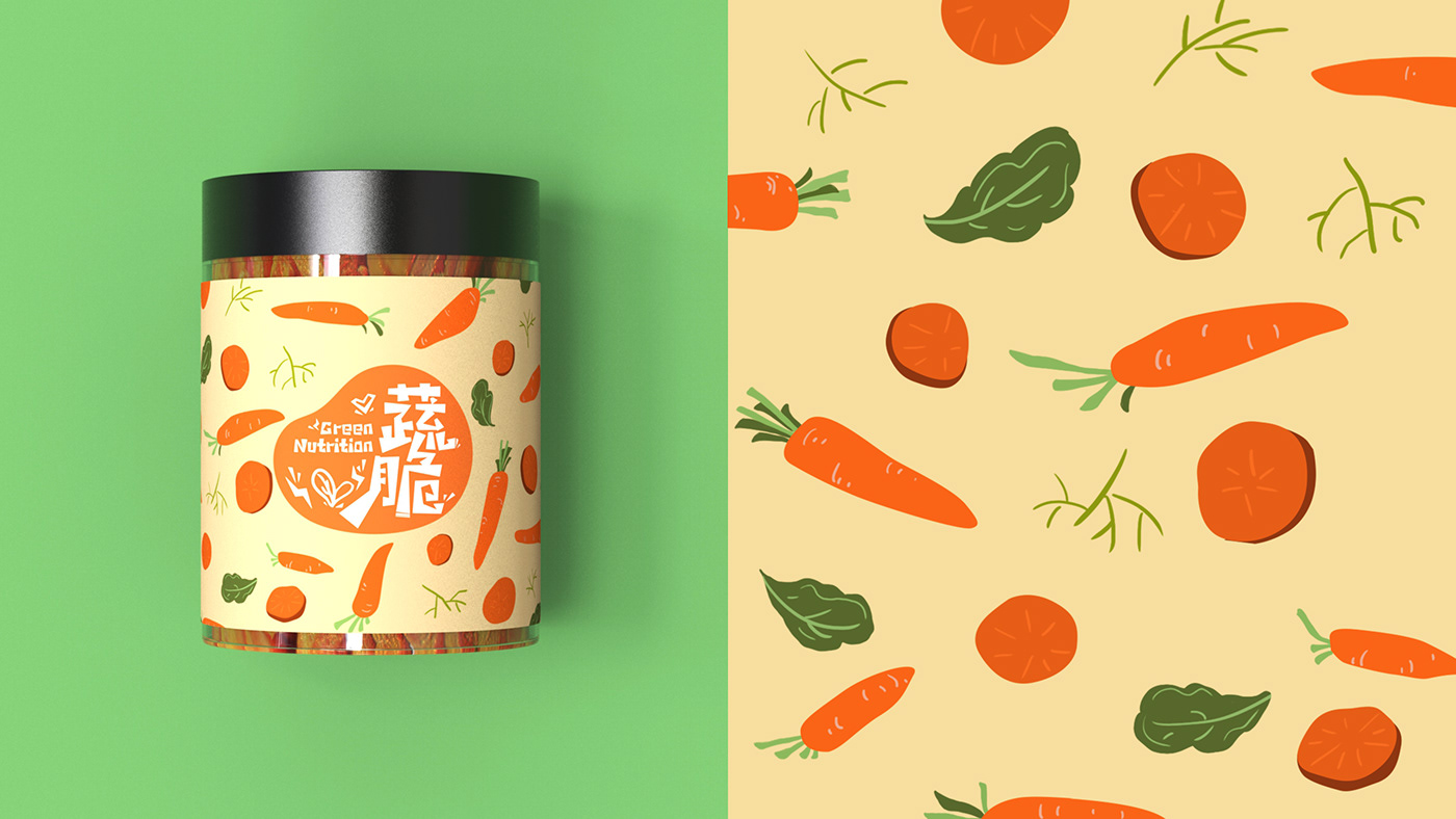 logo 健康 包装 字体 插画 生态 绿色 美味 蔬菜 零食