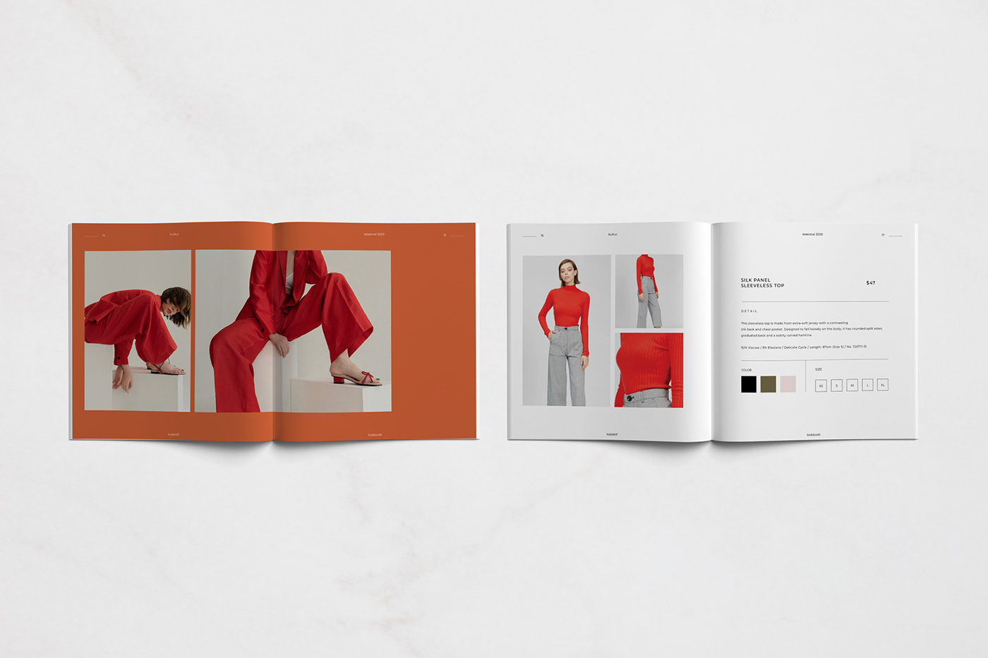 brand catalog clean editorial Fashion  InDesign lifestyle Lookbook print template