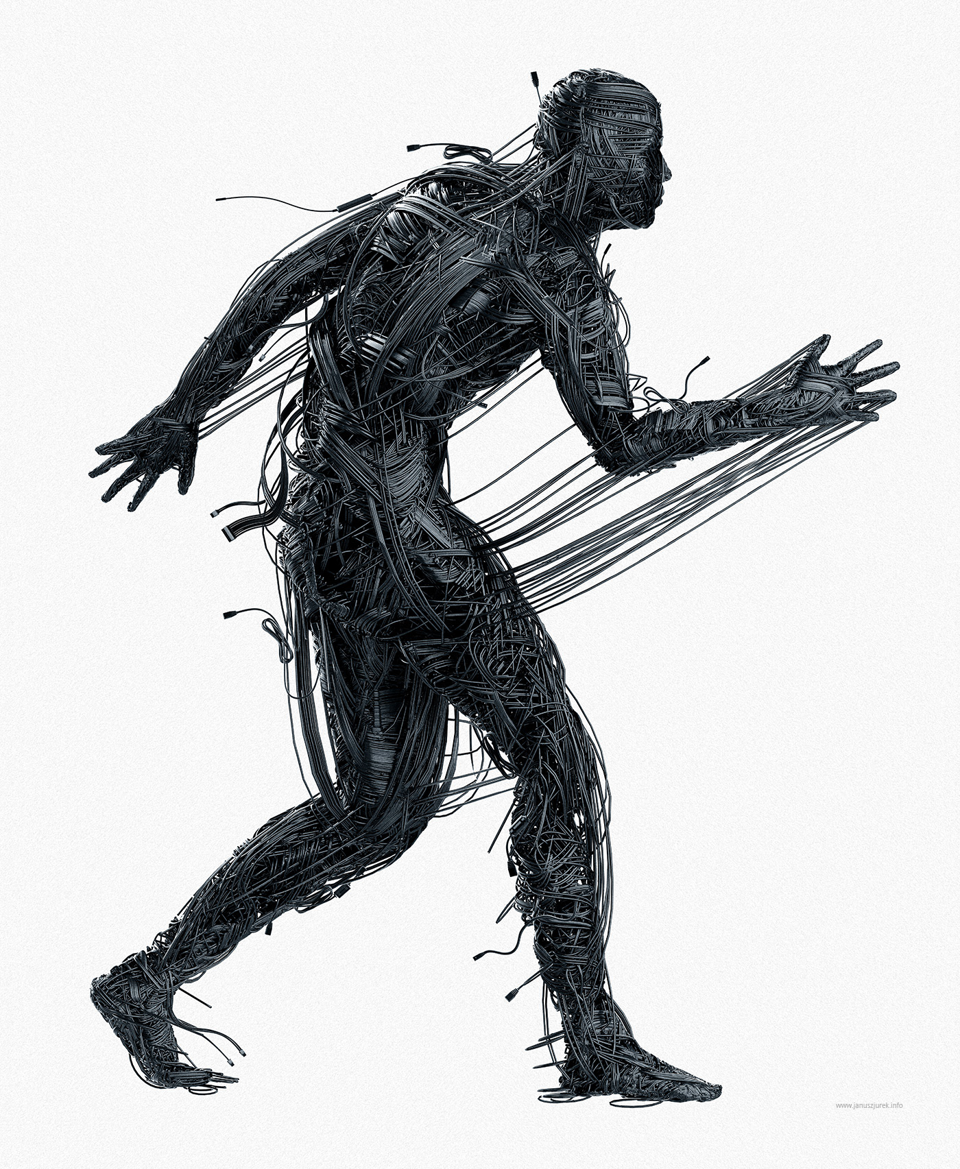 Bionic Cyborg droid futuristic humanoid robot genetics science medicine cyber