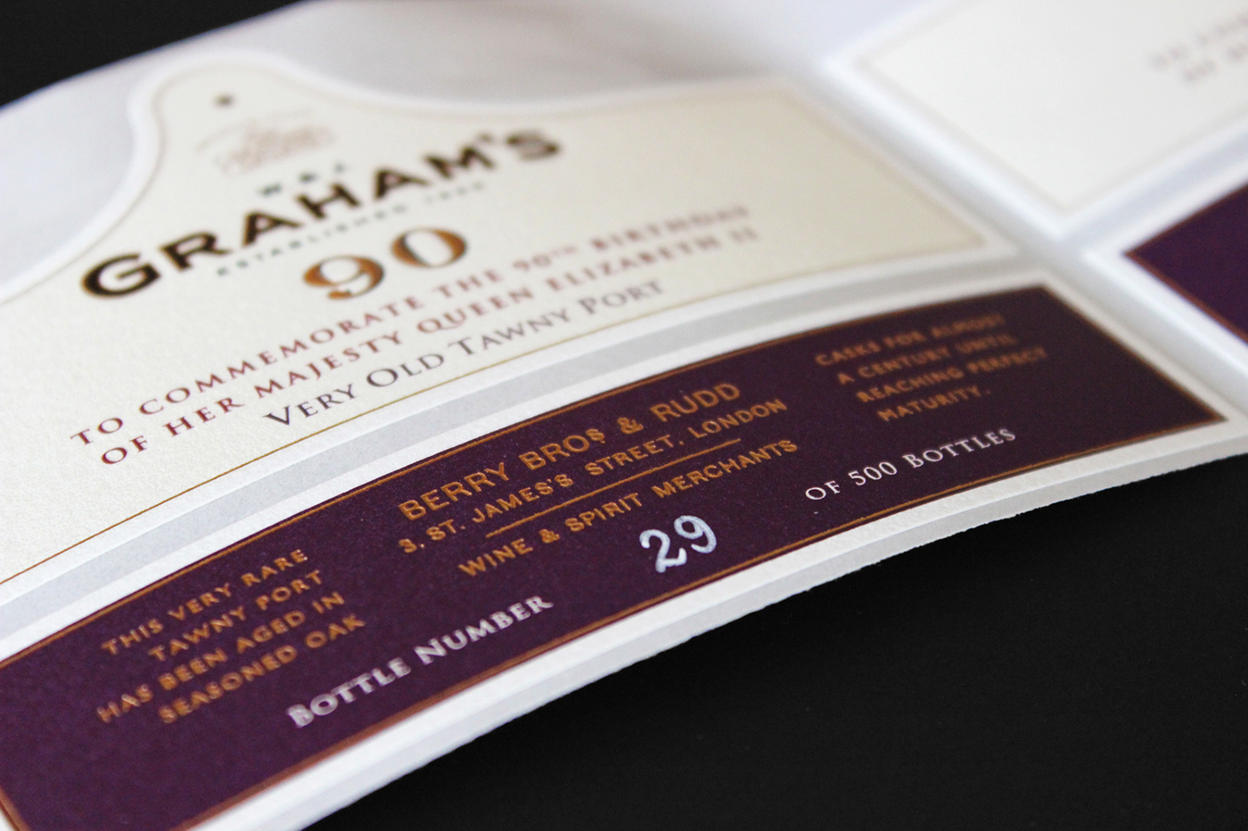 graham's graham's90 Label tawny port caligrafia Rótulos Handstyle Symington porto Portugal wine xesta xestastudio