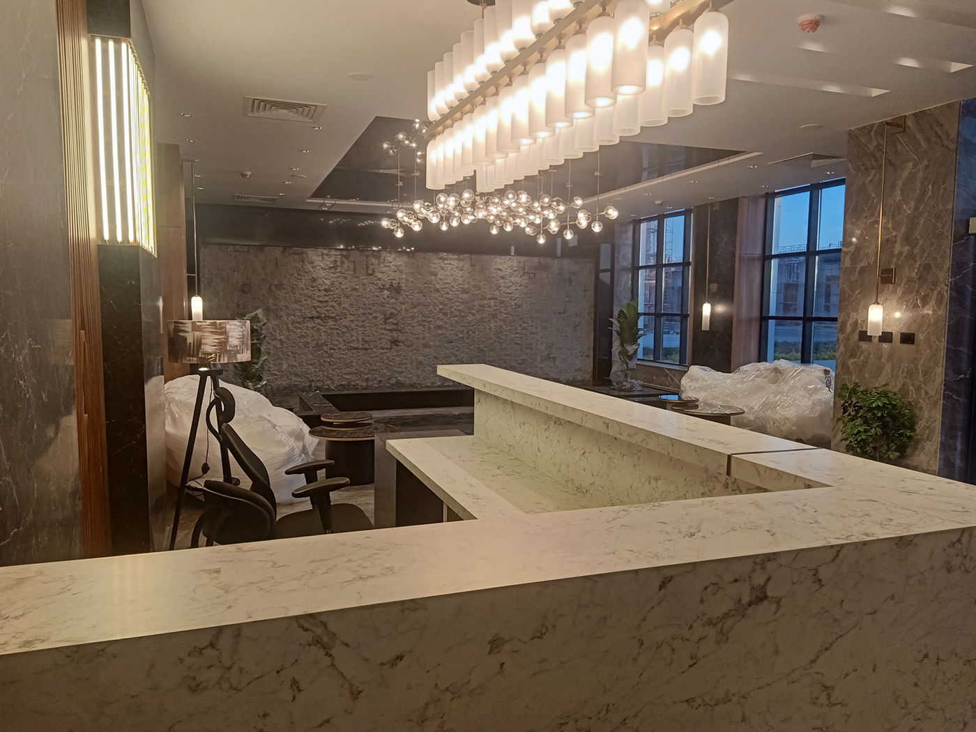 architecture constraction fitting out reception Marble ADMINSTRATION BUILDING