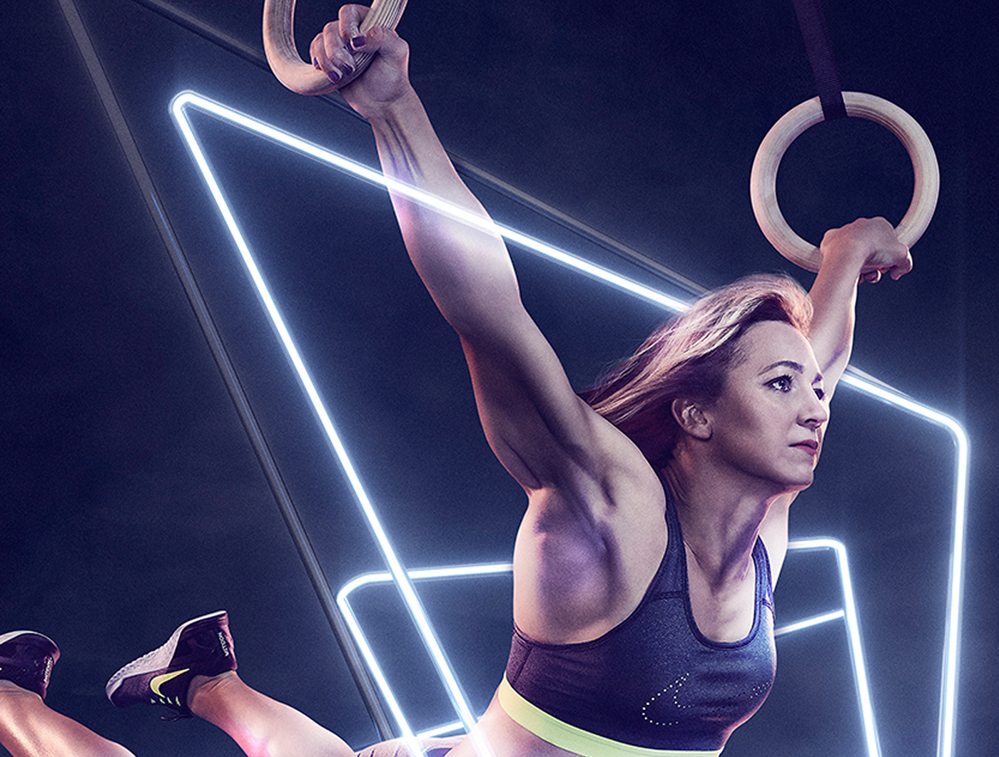 sport CGI 3D Photography  neon football Crossfit dancing female Nike