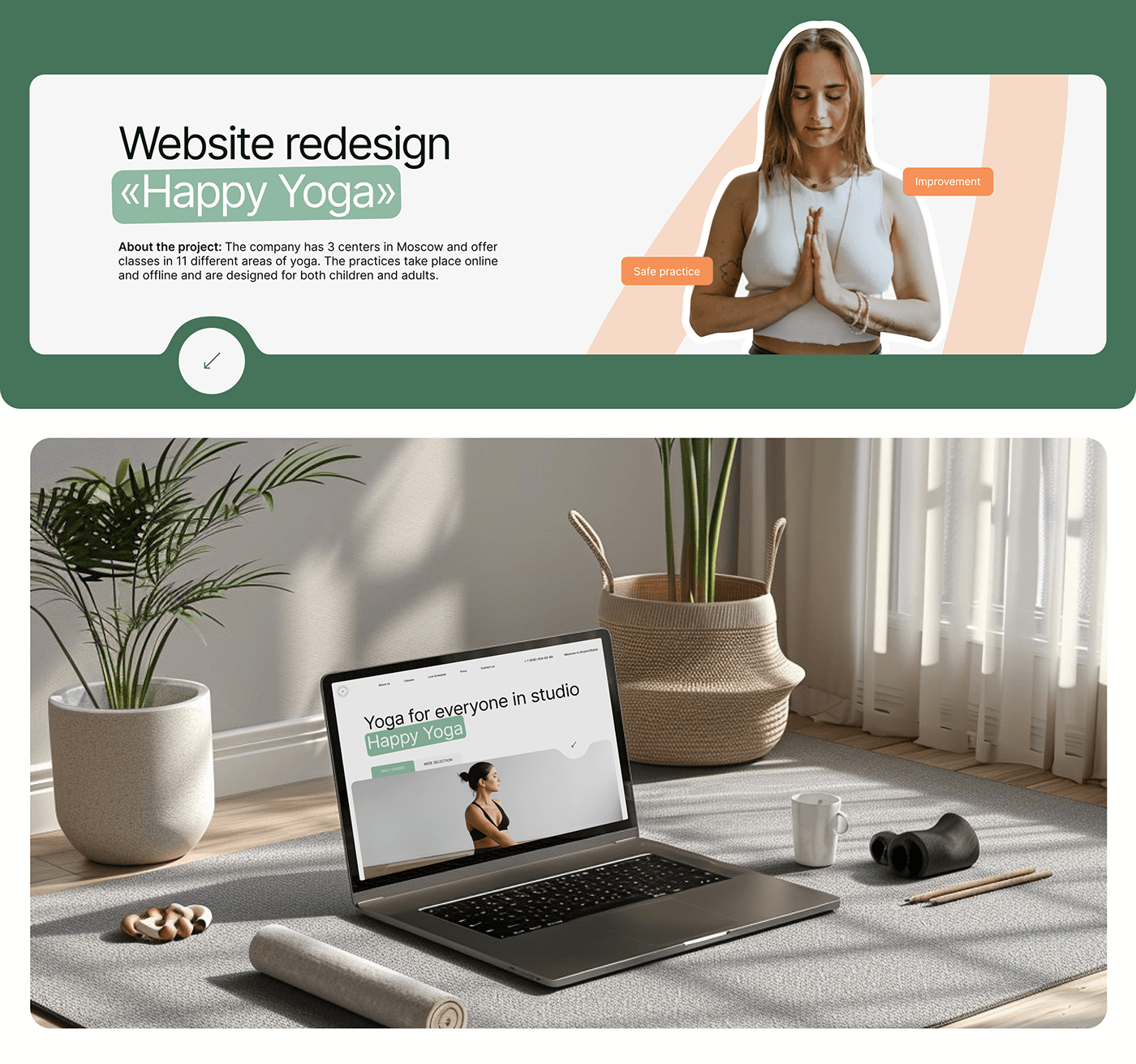Website Design UI/UX user interface Figma Web Design  web development  tilda Yoga yoga studio Yoga Website