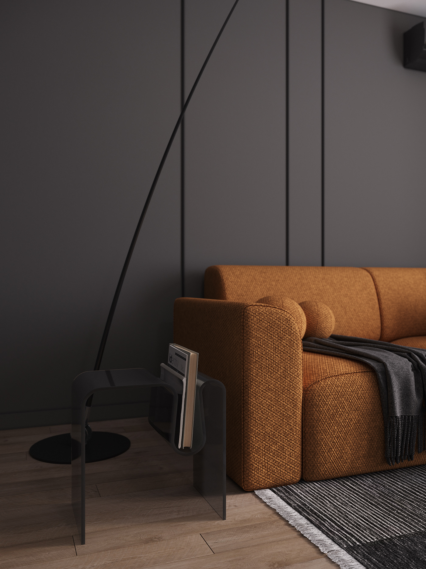 3ds max Render visualization interior design  Minimalism apartment inspiration CGart livingroom corona