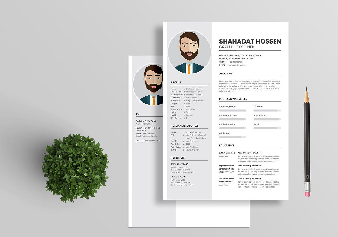 CV Curriculum Vitae cv design Resume CV template Creative Resume clean cv design job portfolio