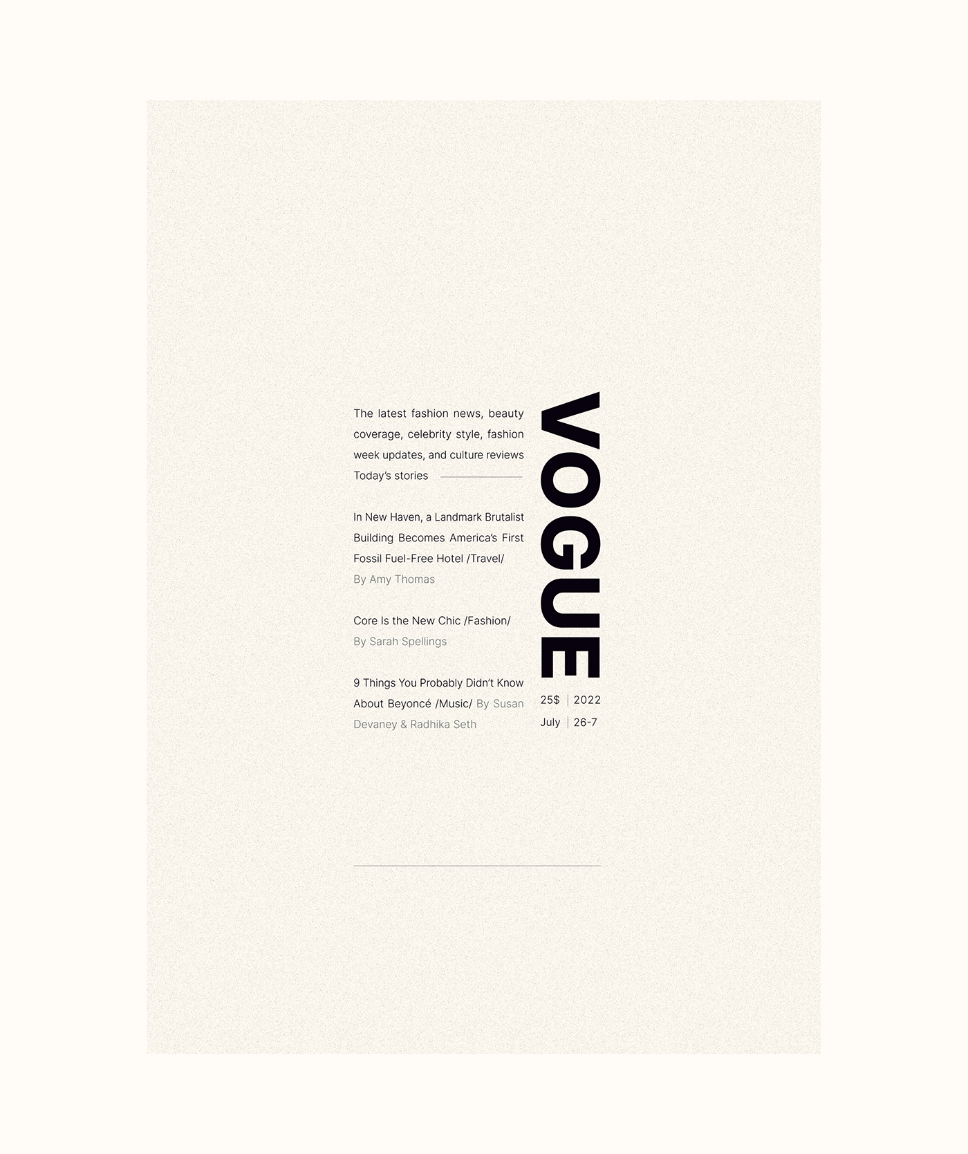 vogue magazine poster