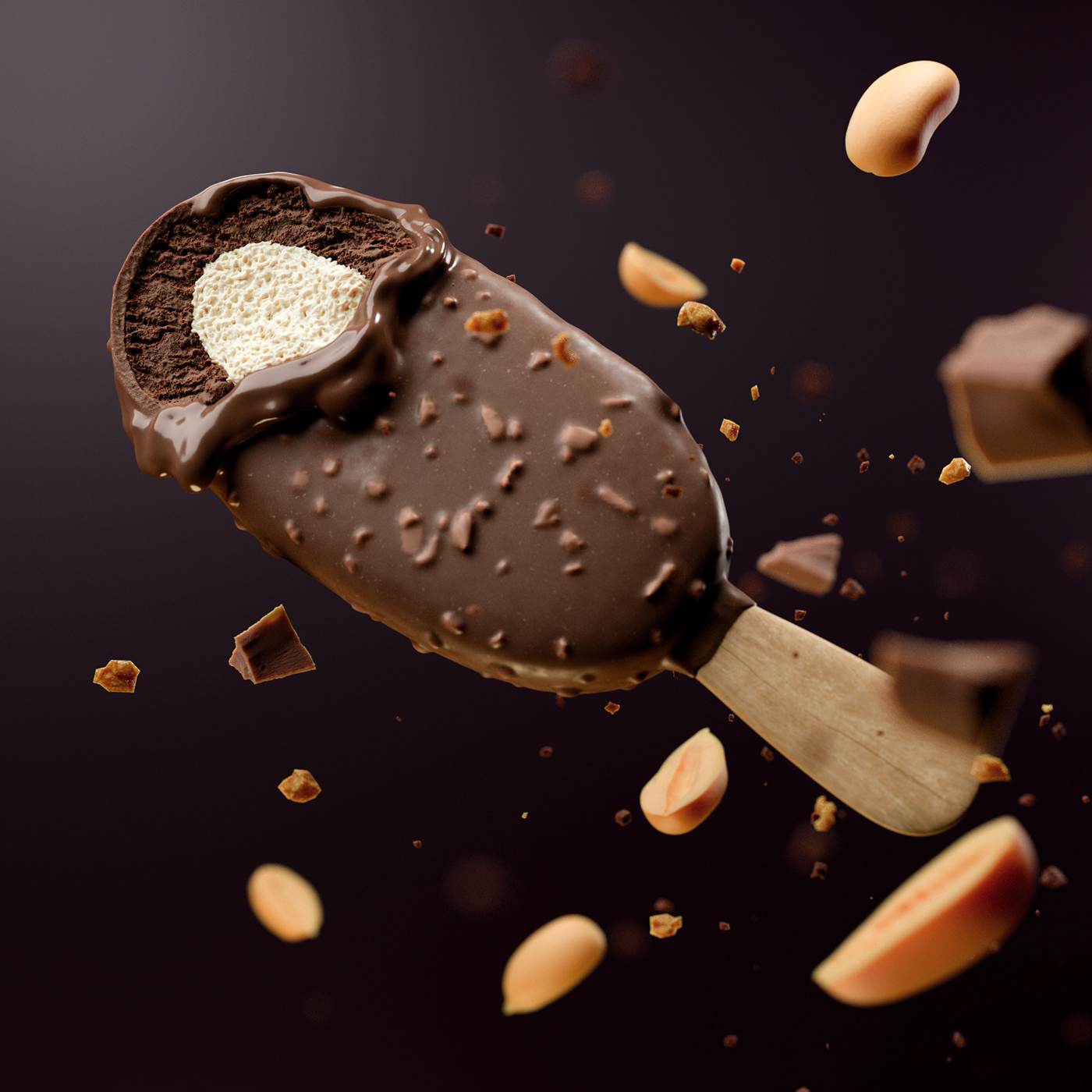 popsicle Gelato ice cream chocolate peanuts Food  thiago Christo sweet