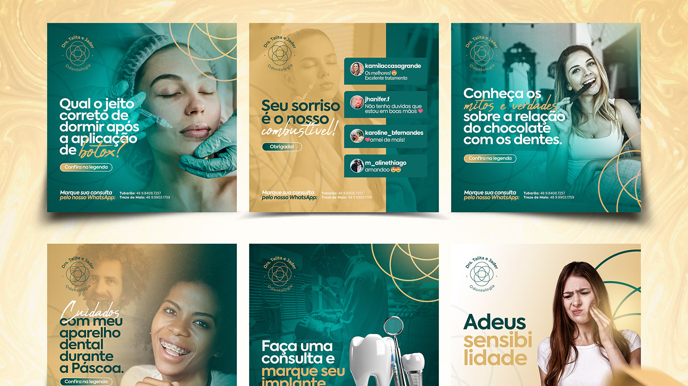 criativos Social media post Socialmedia post design gráfico Odontologia dentista clinica estética saúde