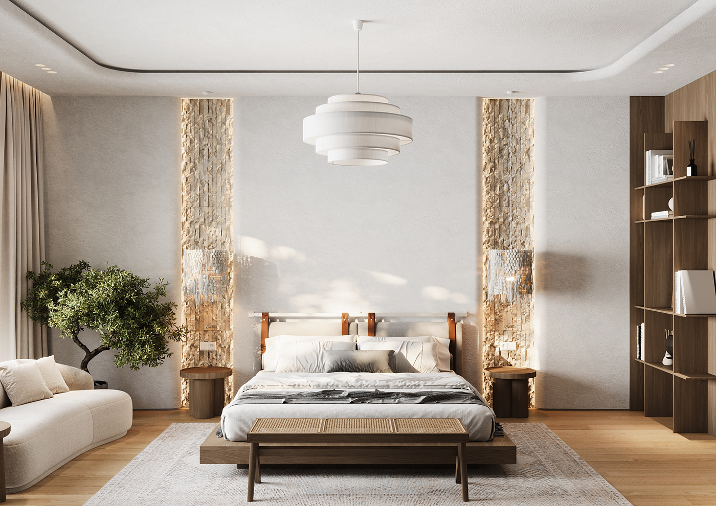 interior design  architecture Render visualization 3D modern 3ds max corona archviz Wabi Sabi
