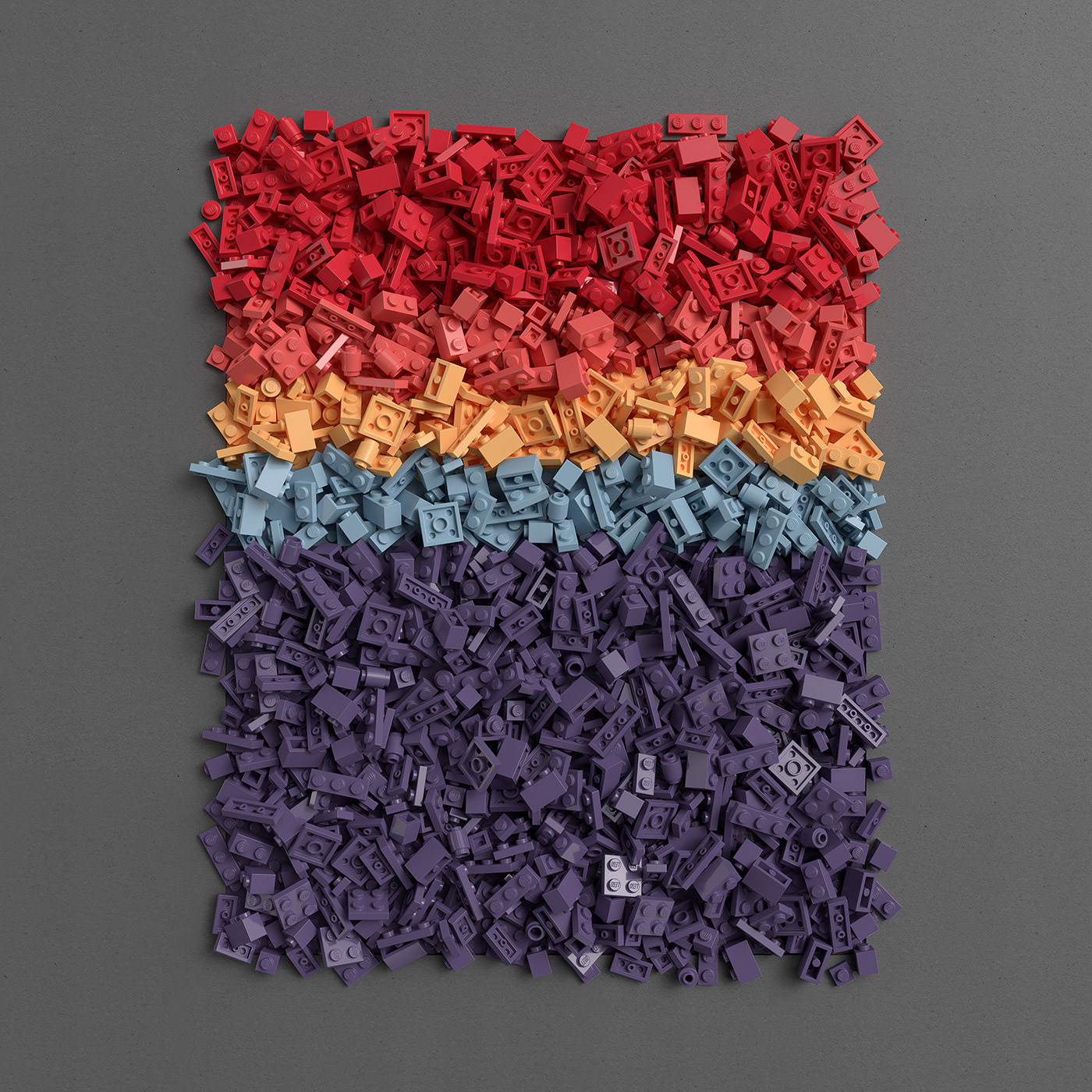 LEGO 3dsmax V-ray physxpainter palette colors gradient bricks