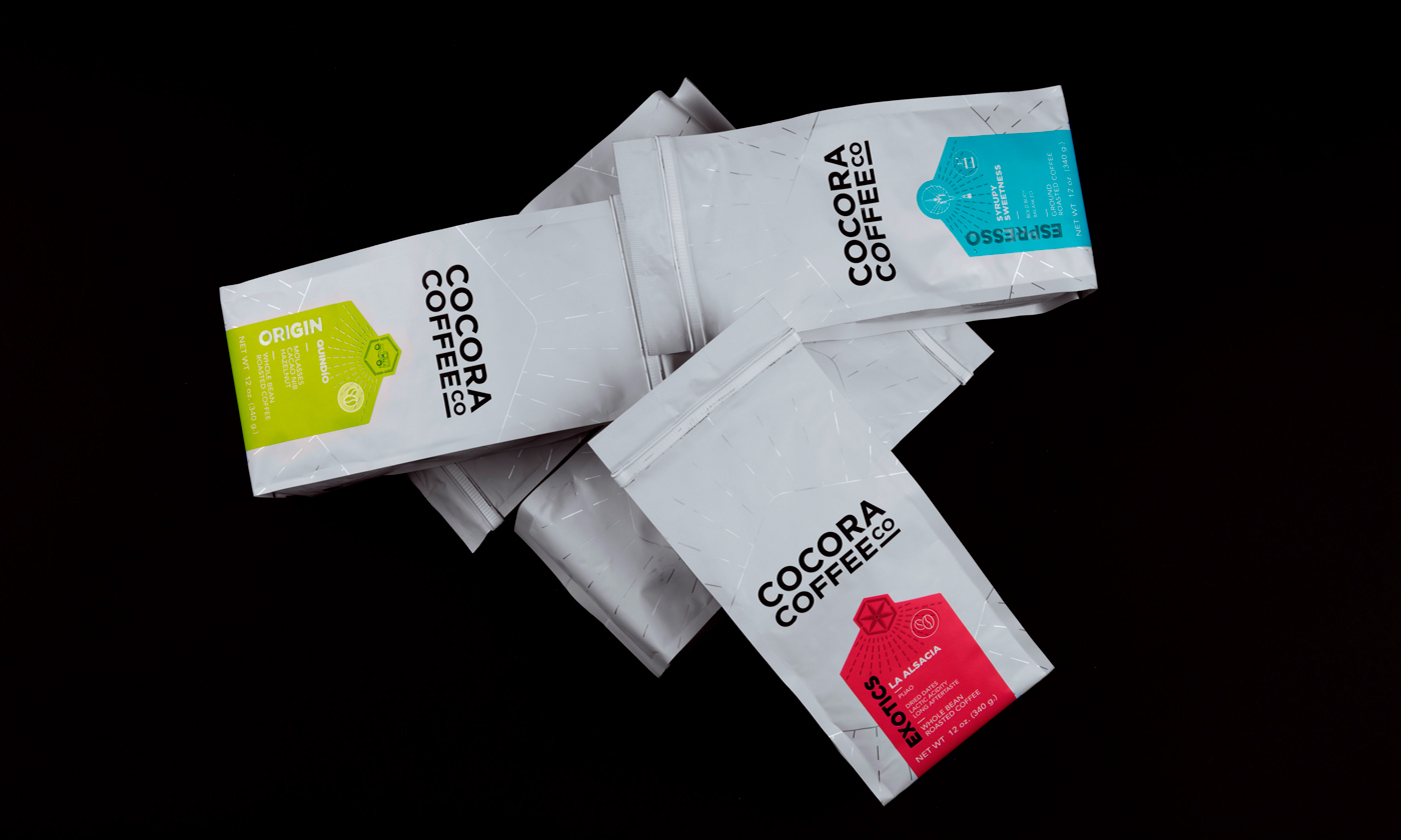 logo brand Coffee bag color paper 3D branding  ILLUSTRATION  box