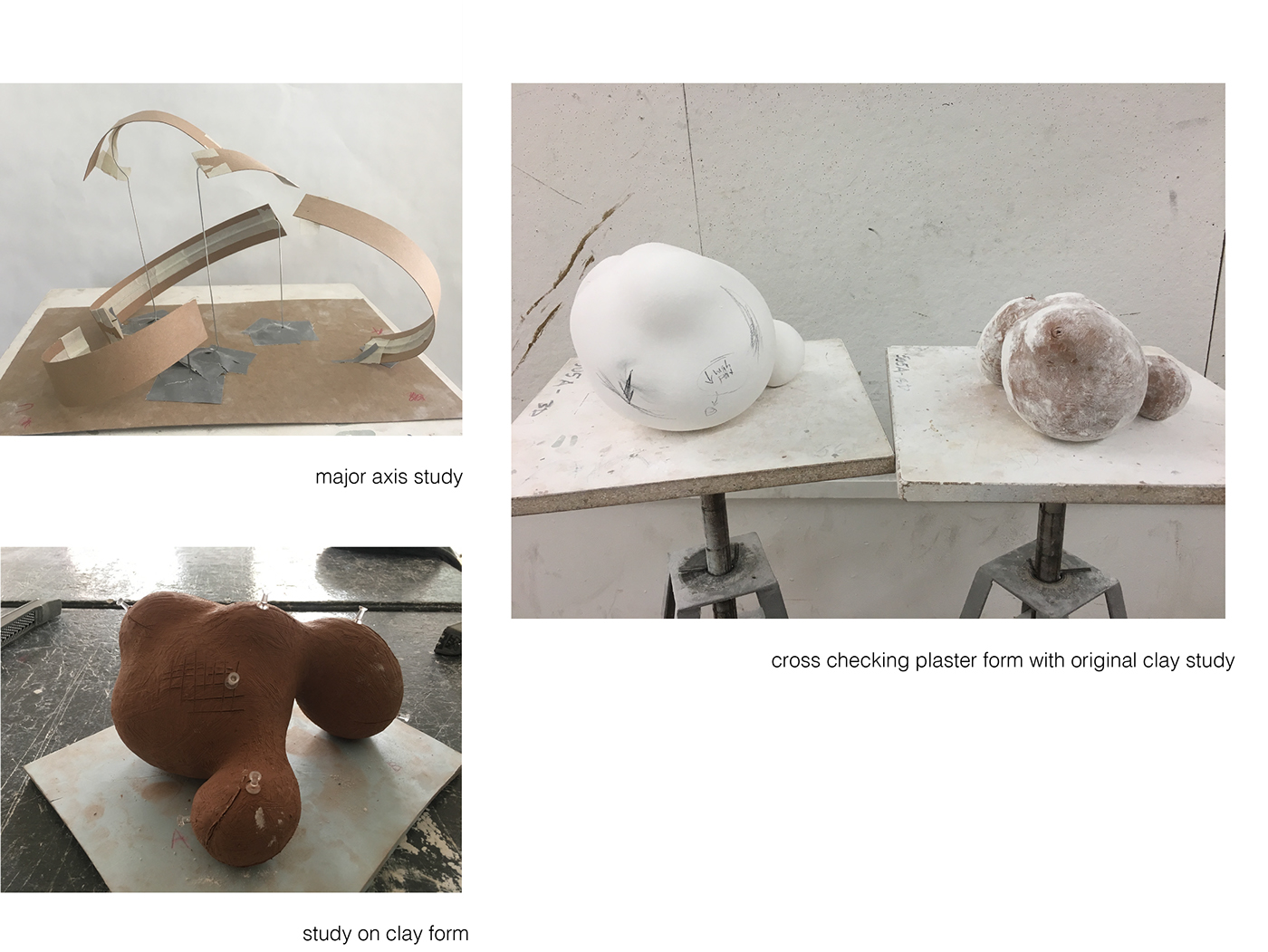 elements of design plaster wire Pratt Institute sculpture industrial design  form space methadology