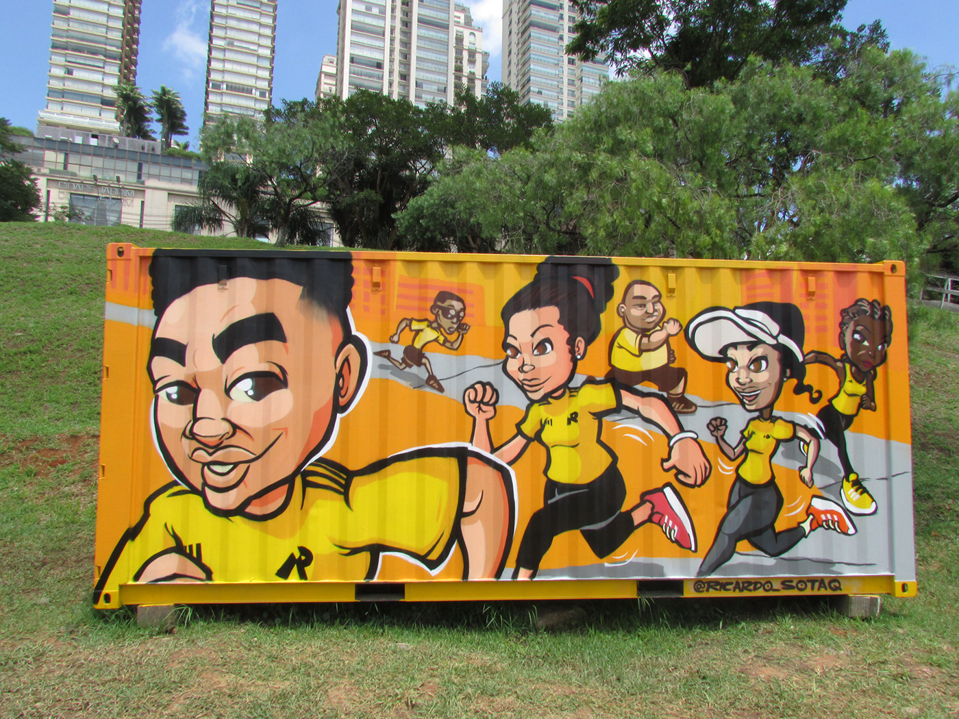 Graffiti Ilustração running sport