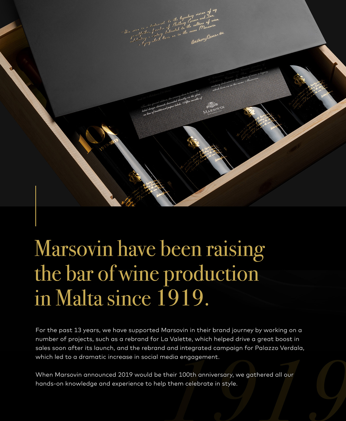 brand wine product design  malta editorial ux/ui Website Event wine label gold