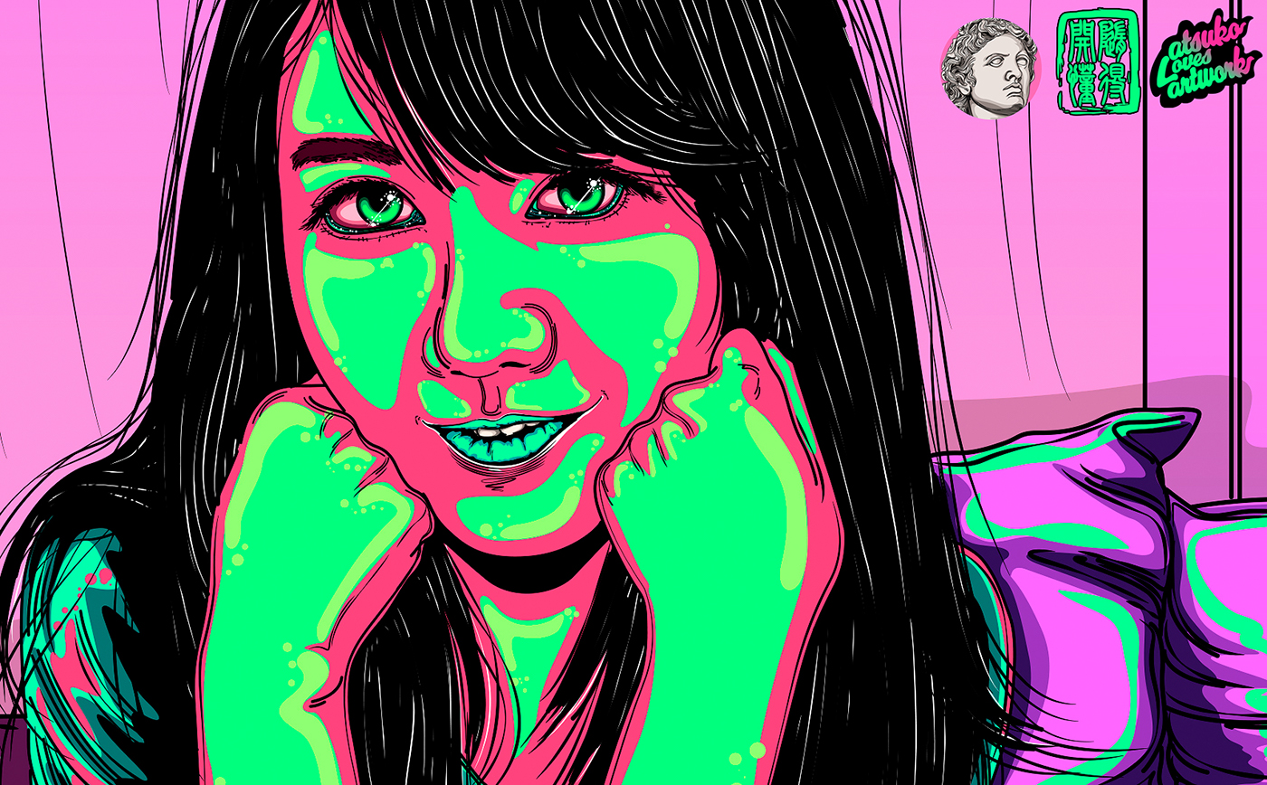 art ILLUSTRATION  Drawing  vector people girls portrait colorful design digital