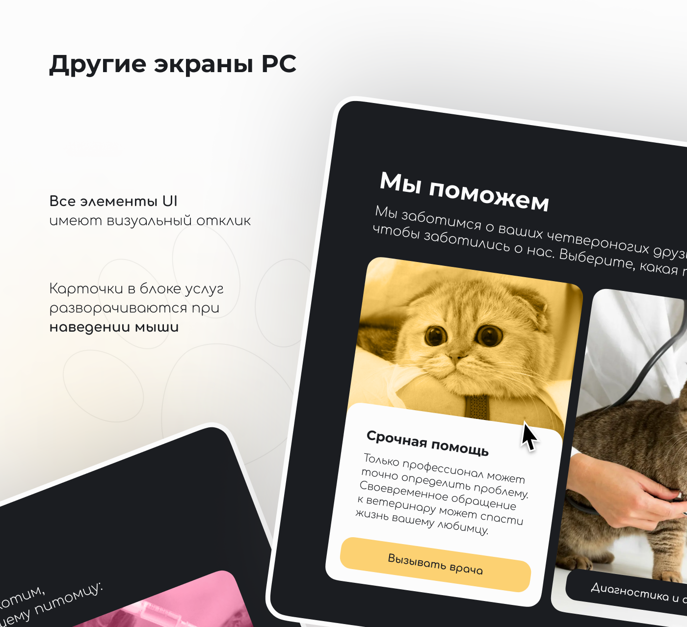 лендинг Web Design  UI/UX ui design Figma Website landing page Cat doctor design