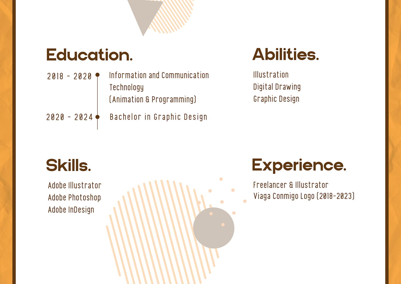 portfolio adobe illustrator graphic design  Graphic Designer Illustrator Portfolio Design UI/UX branding  CV Resume Curriculum Vitae