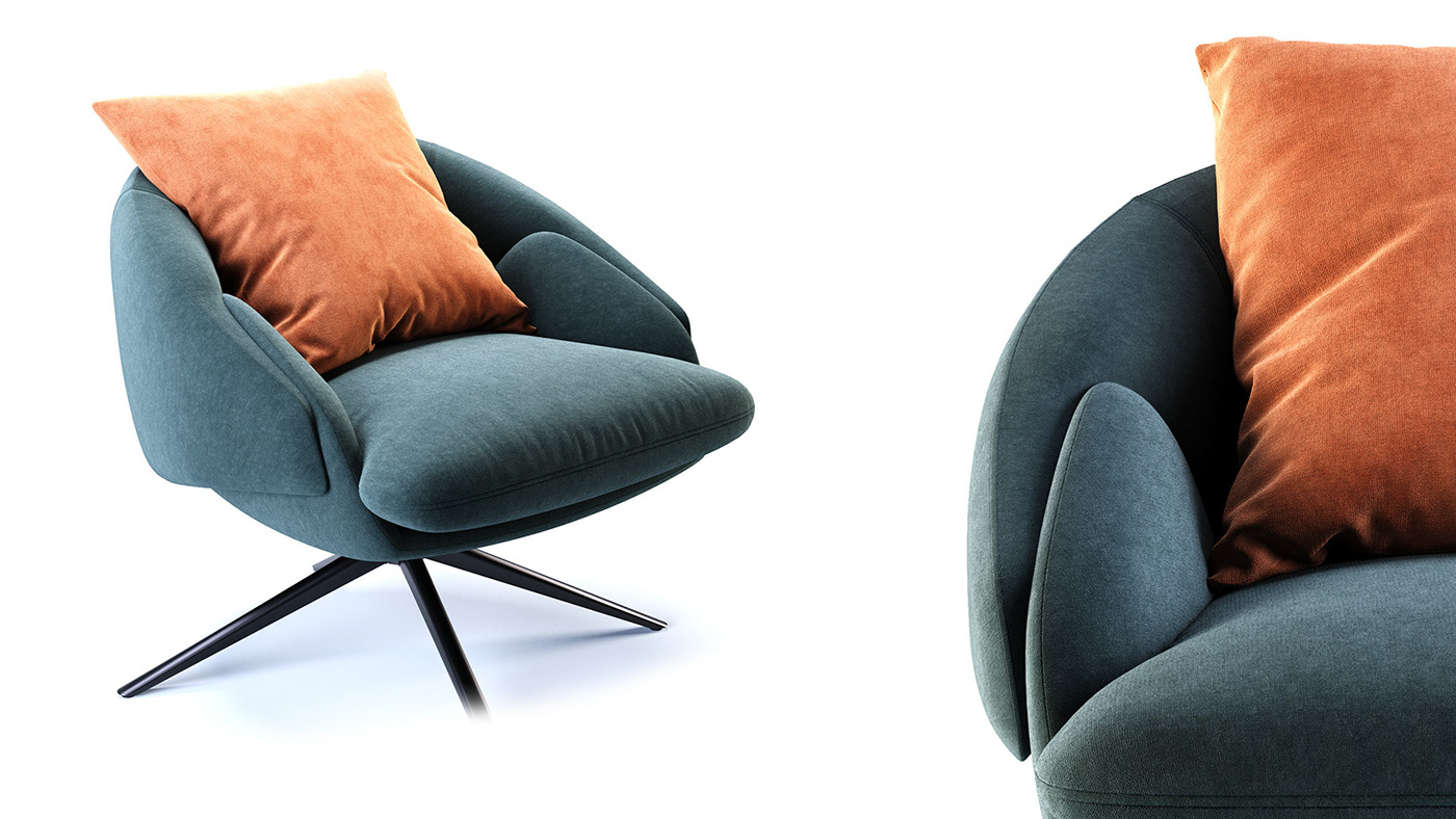 3d render of modern luxury armchair
