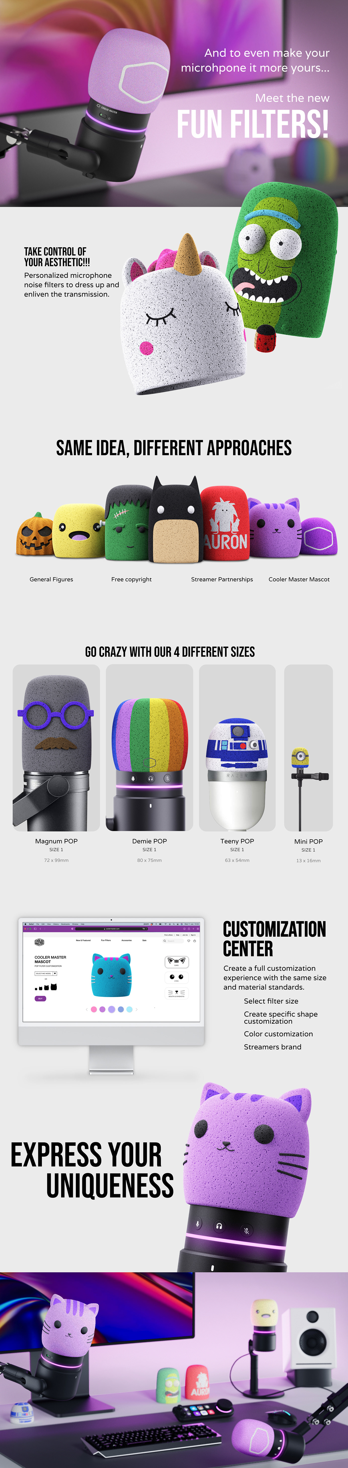 Streaming coolermaster Gaming product design  productdesigner industrial design  industrialdesigner microphone IndustrialDesignPortfolio microphonedesign