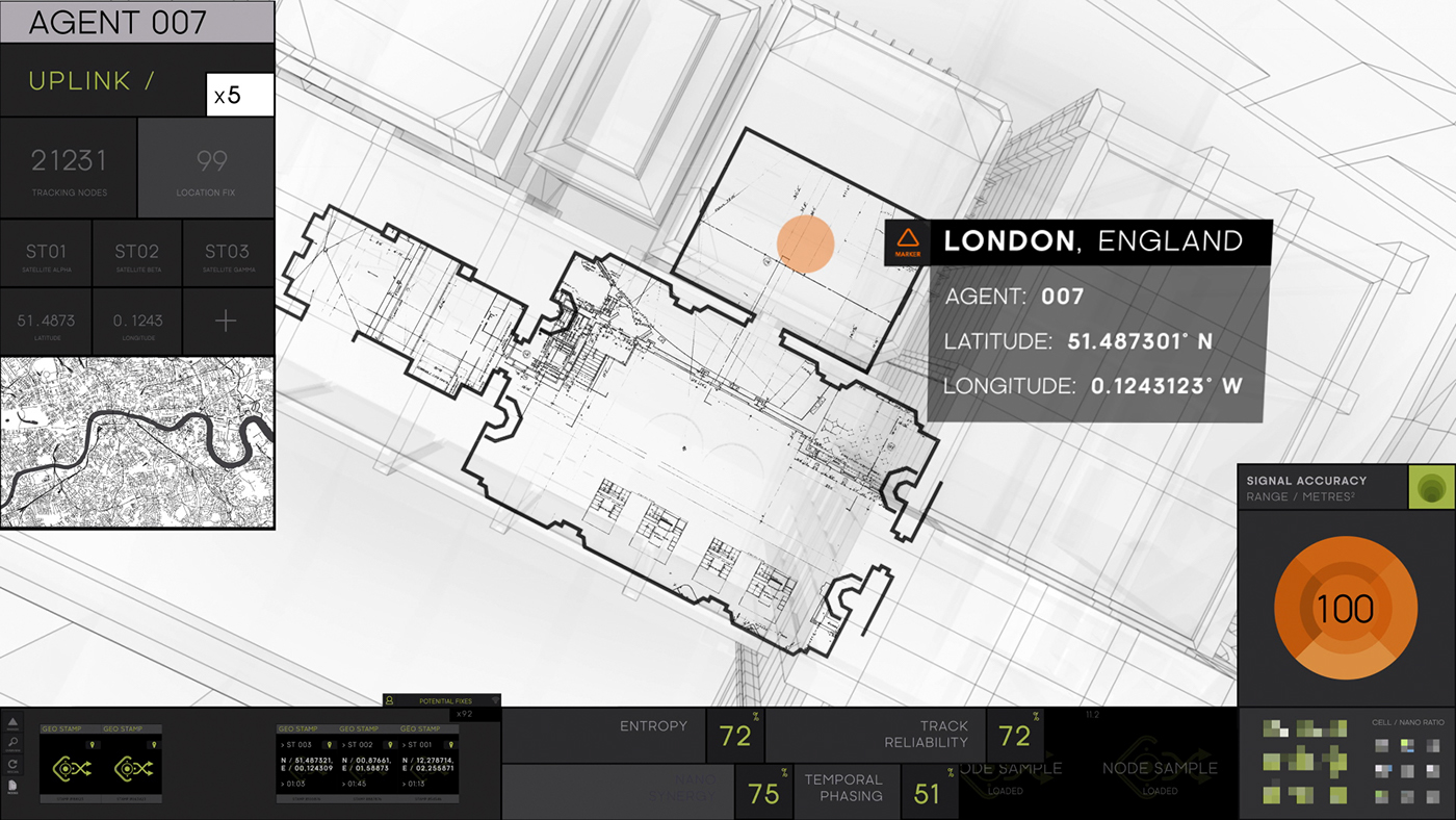 Film   FUI UI movie Bond spectre design screen spy motion