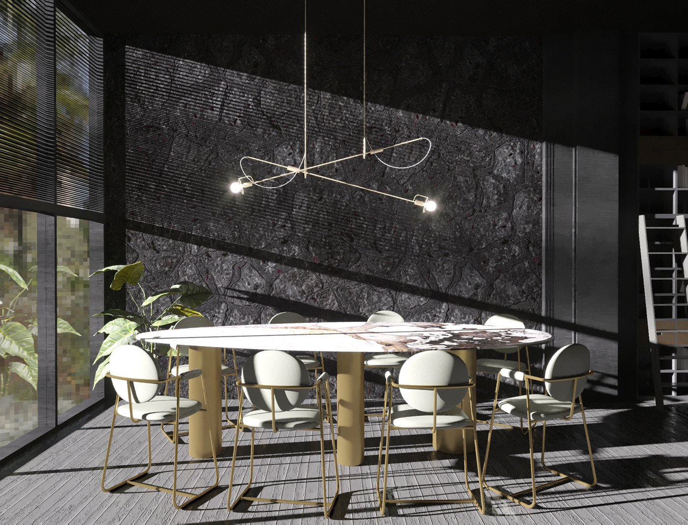 3dmax architecture design dinner Interior interior design  meal Render roomdesign table