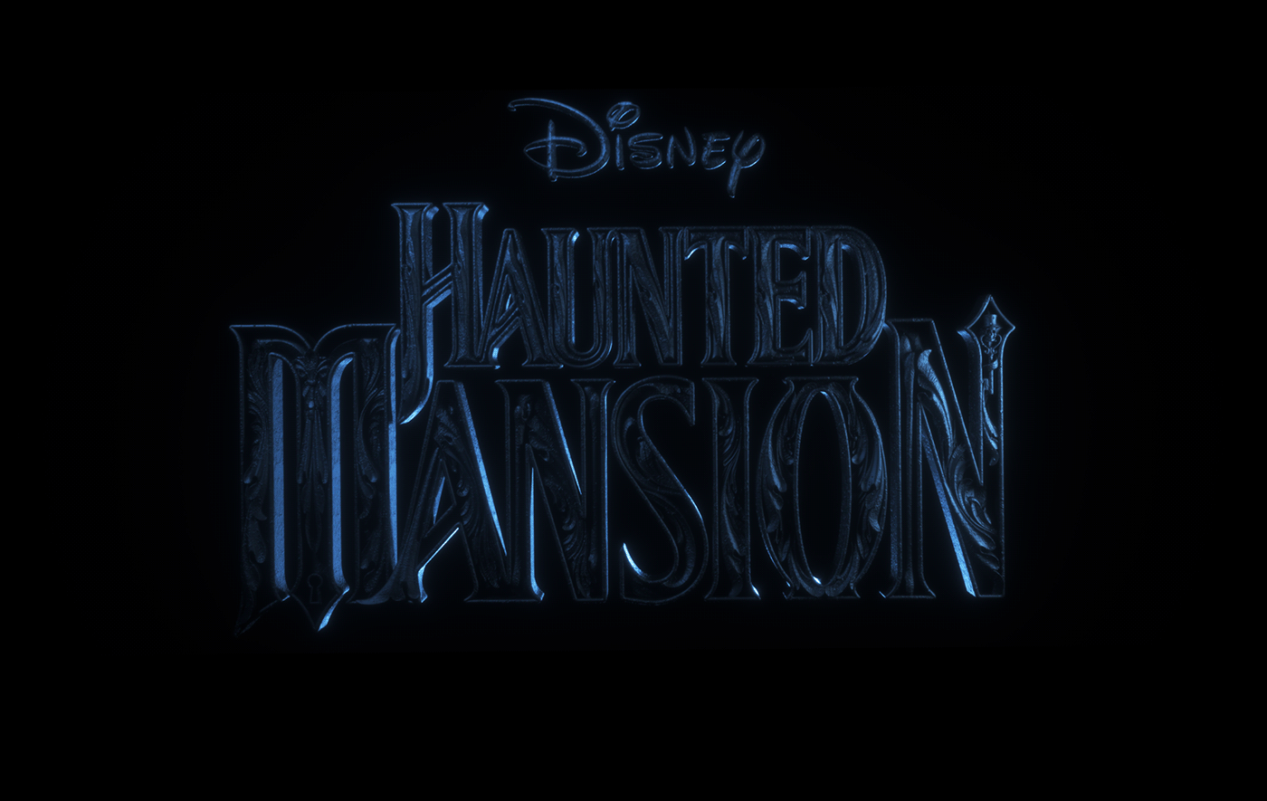 haunted mansion disney danny devito Film   typography   jamie lee curtis Justin Simien Rosario Dawson title card