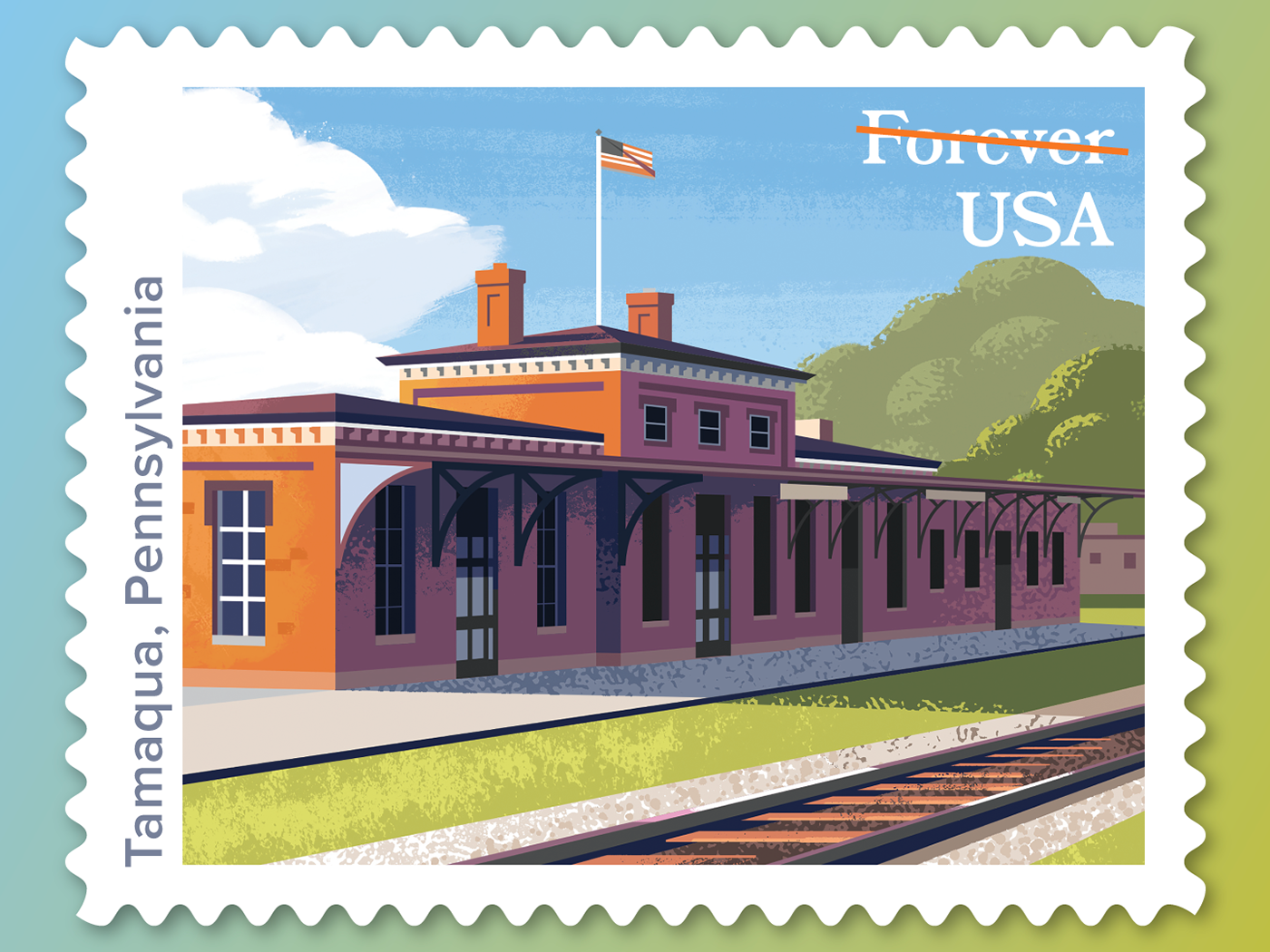 architecture color Down the Street down the street designs dts designs print stamp train