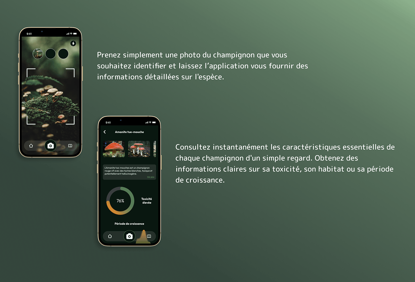 app design UI/UX Figma mushroom forest Nature