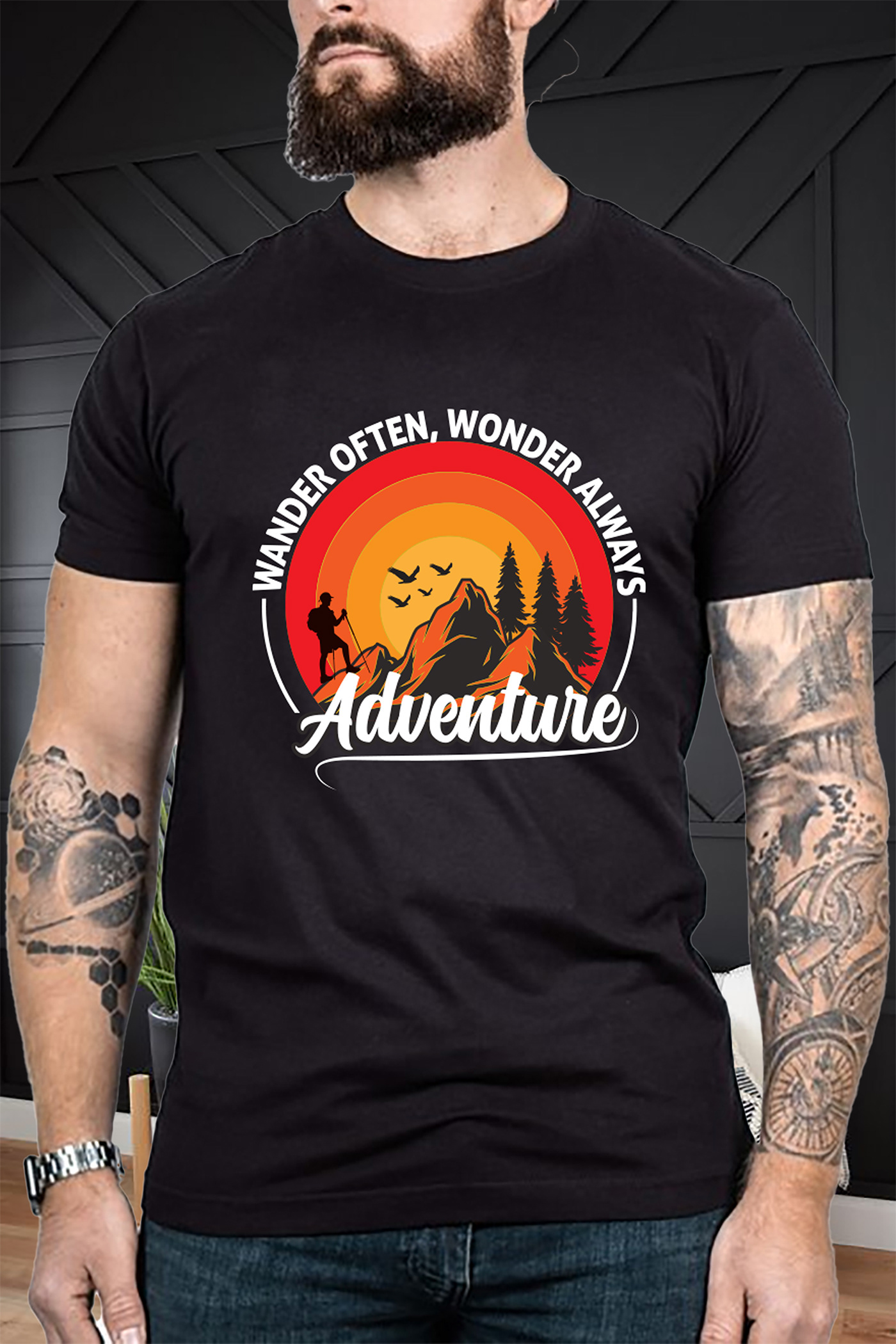 design Graphic Designer adobe illustrator Outdoor Outdoor t-shirt design tshirt T-Shirt Design hiking t-shirt mountains hiking