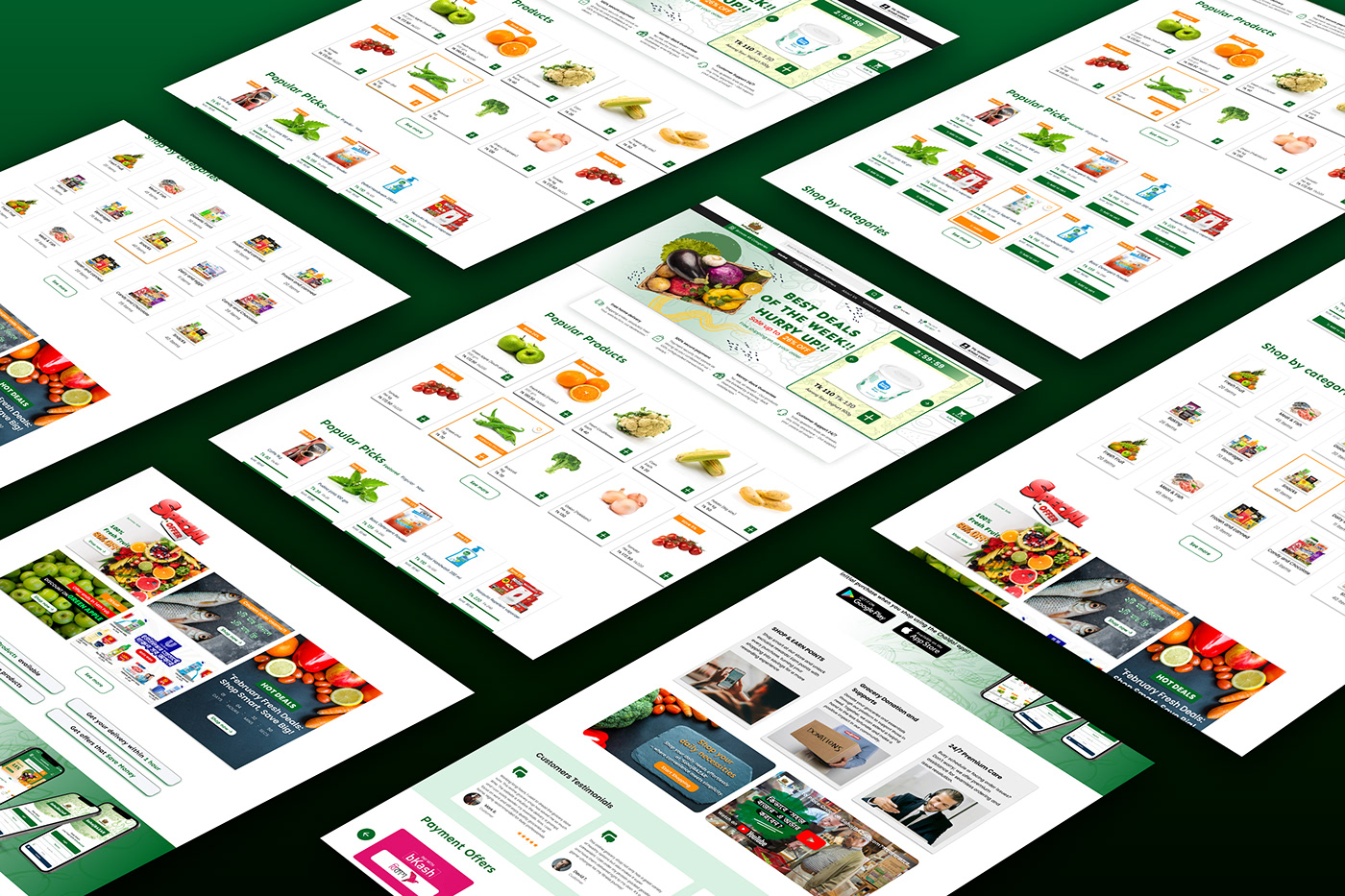 Grocery landing page Web Design  Website UI/UX groceries Web Website Design Webdesign simple