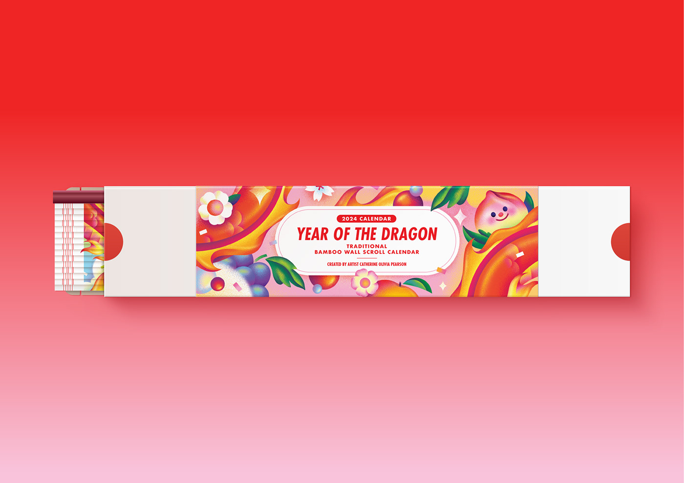 chinese chinese new year Lunar New Year year of the dragon ILLUSTRATION  calendar calendar design Behance photoshop illustrations