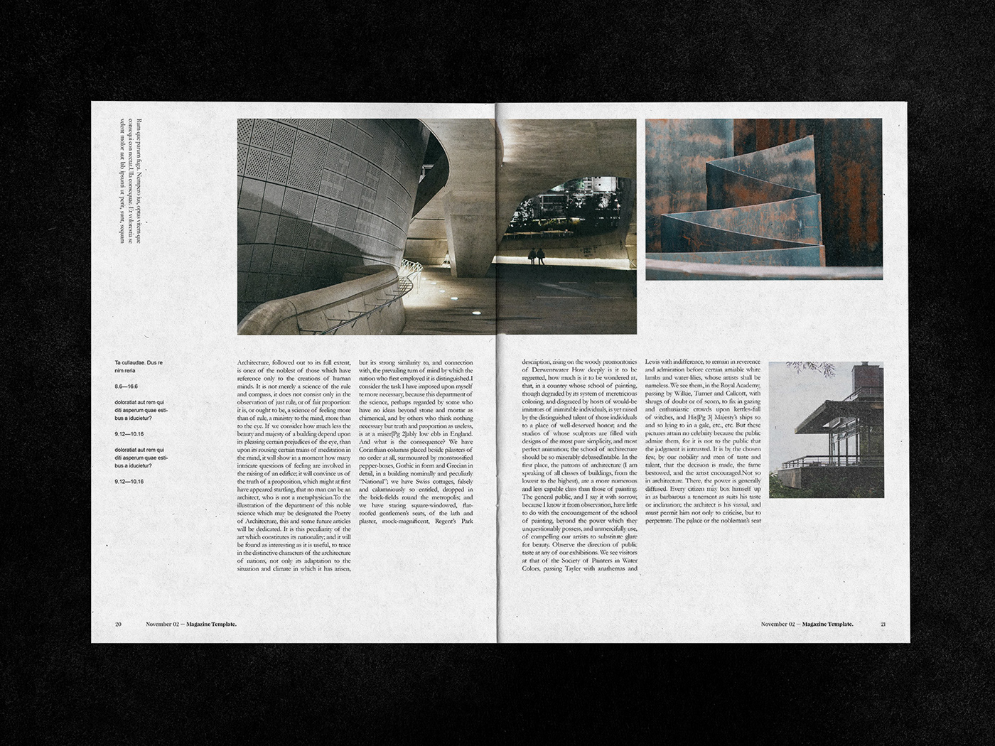 editorial design  indesign template Layout Design Magazine design magazine template minimal Minimalism typography   editorial magazine